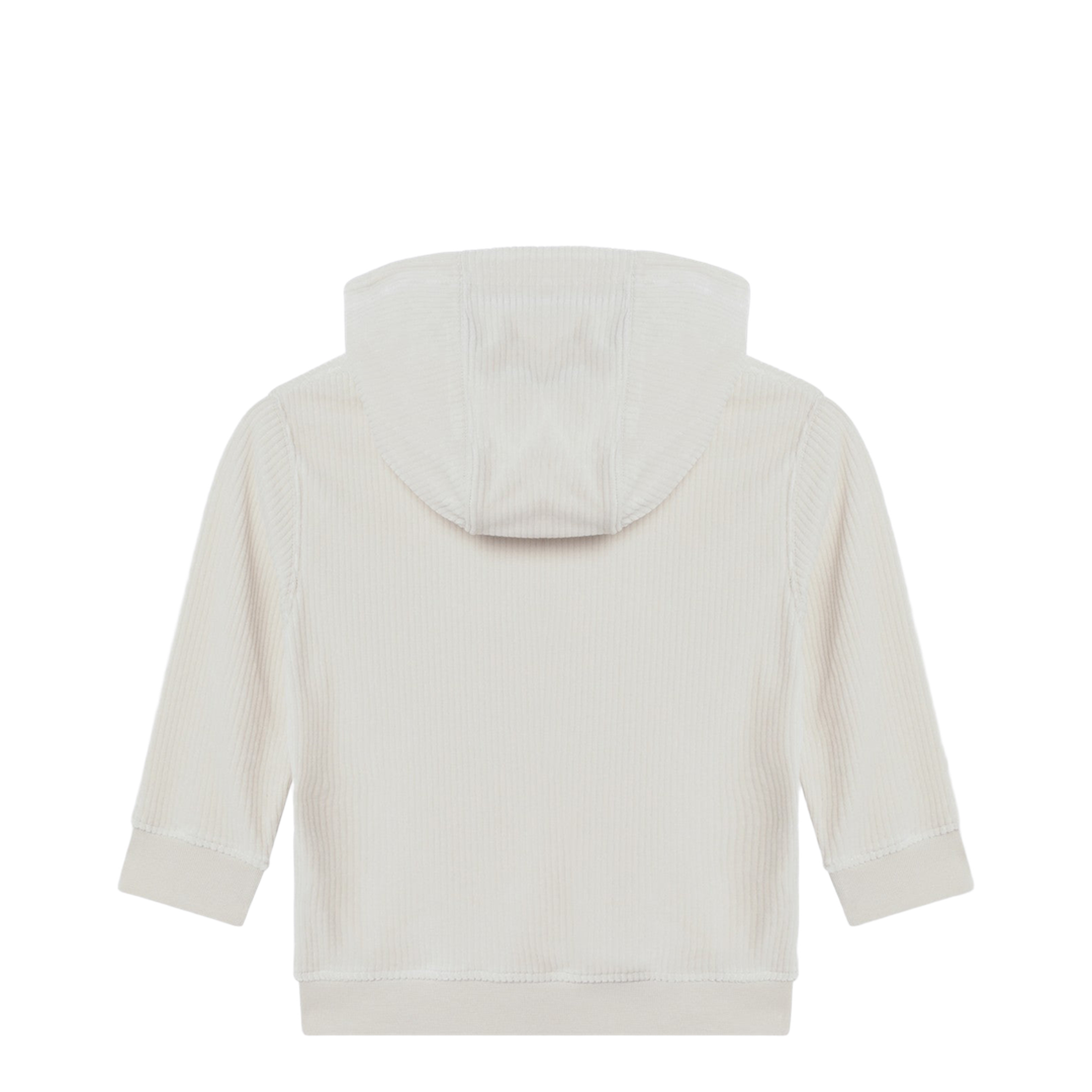 Cream Ribbed Hoodie - Image 1