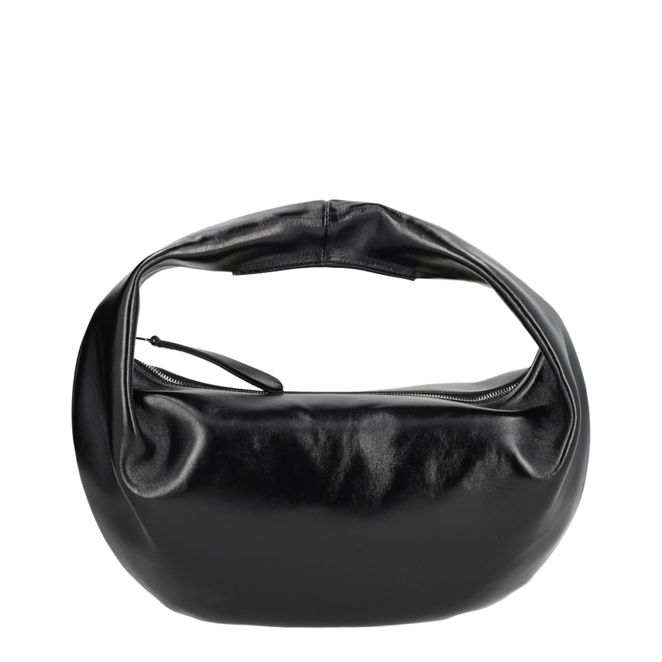 Olivia Hobo Medium Calfskin Hobo - Black Crackle Patent Leather - Image 1