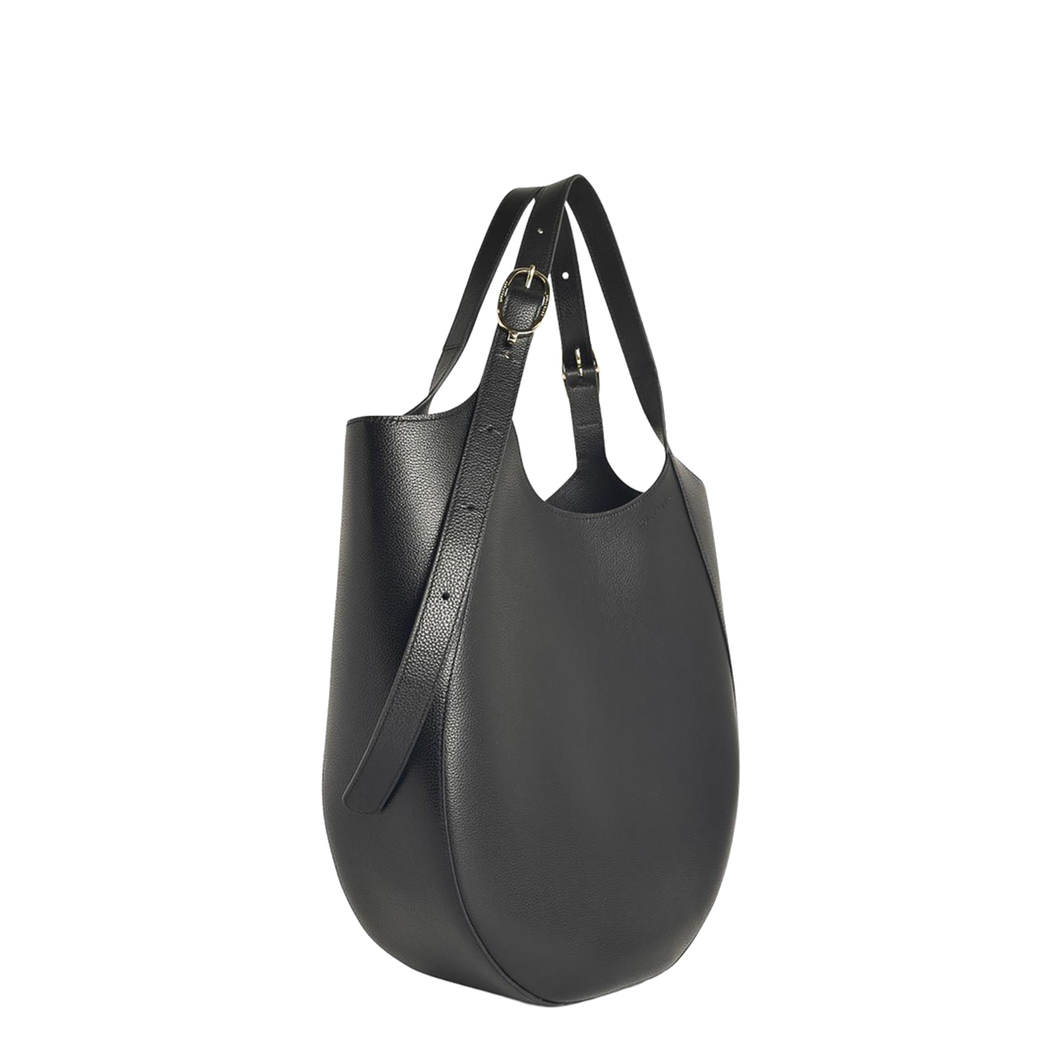 Le Foulonné XL Calf Leather Tote - Black - Image 5