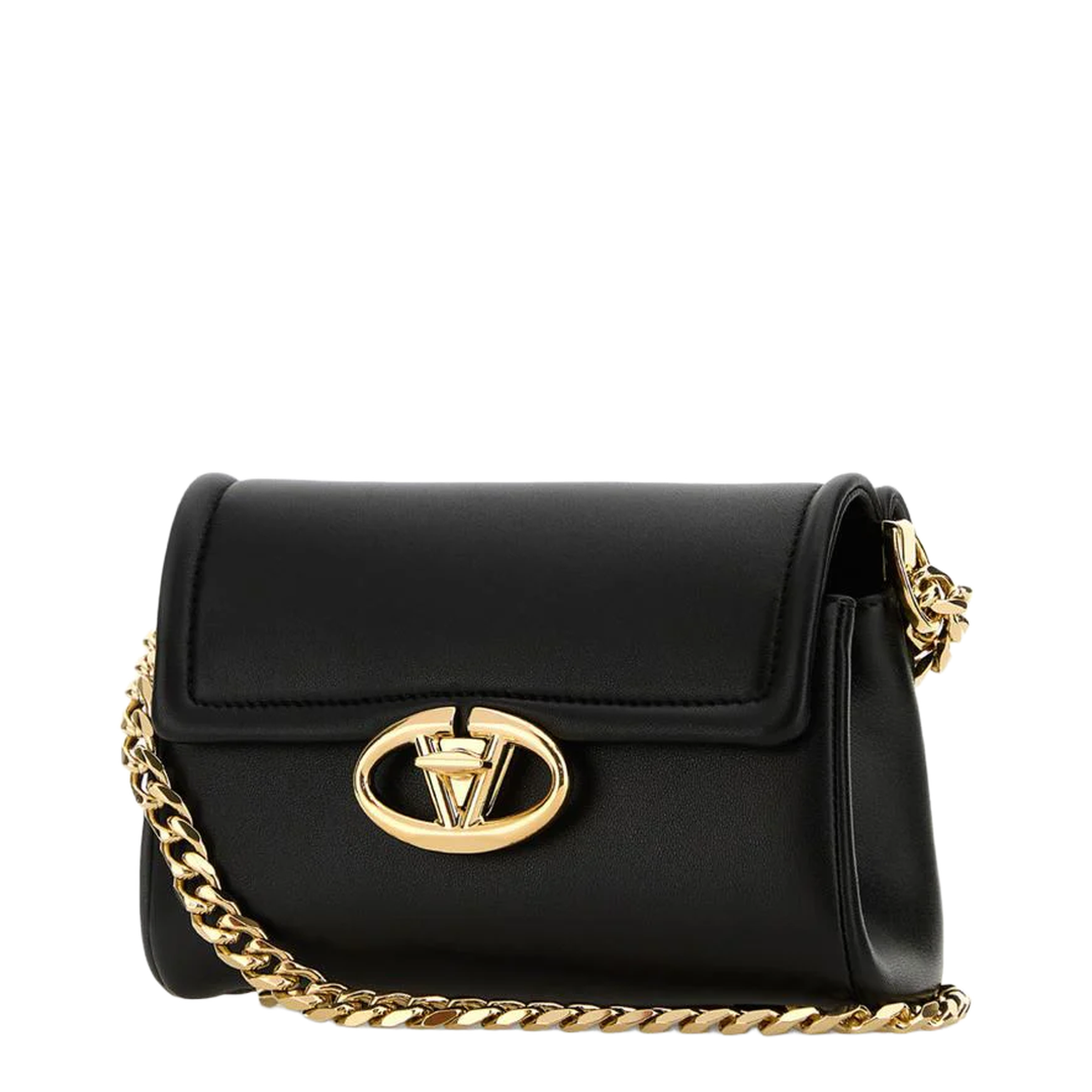 VLogo Deluxe Small Nappa Shoulder Bag - Black - Image 3