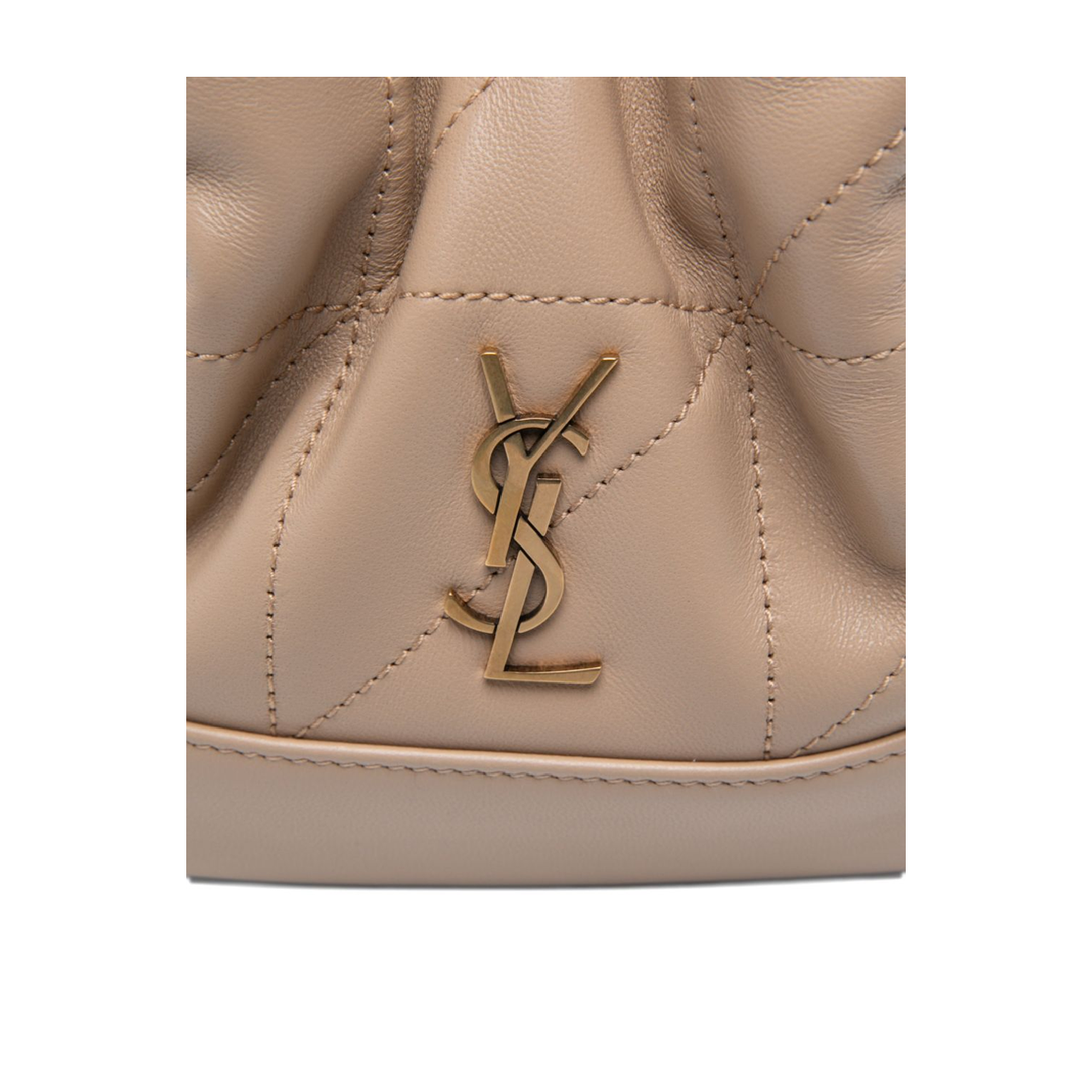 Jamie Mini Lambskin Shoulder Pouch - Clear Beige - Image 3