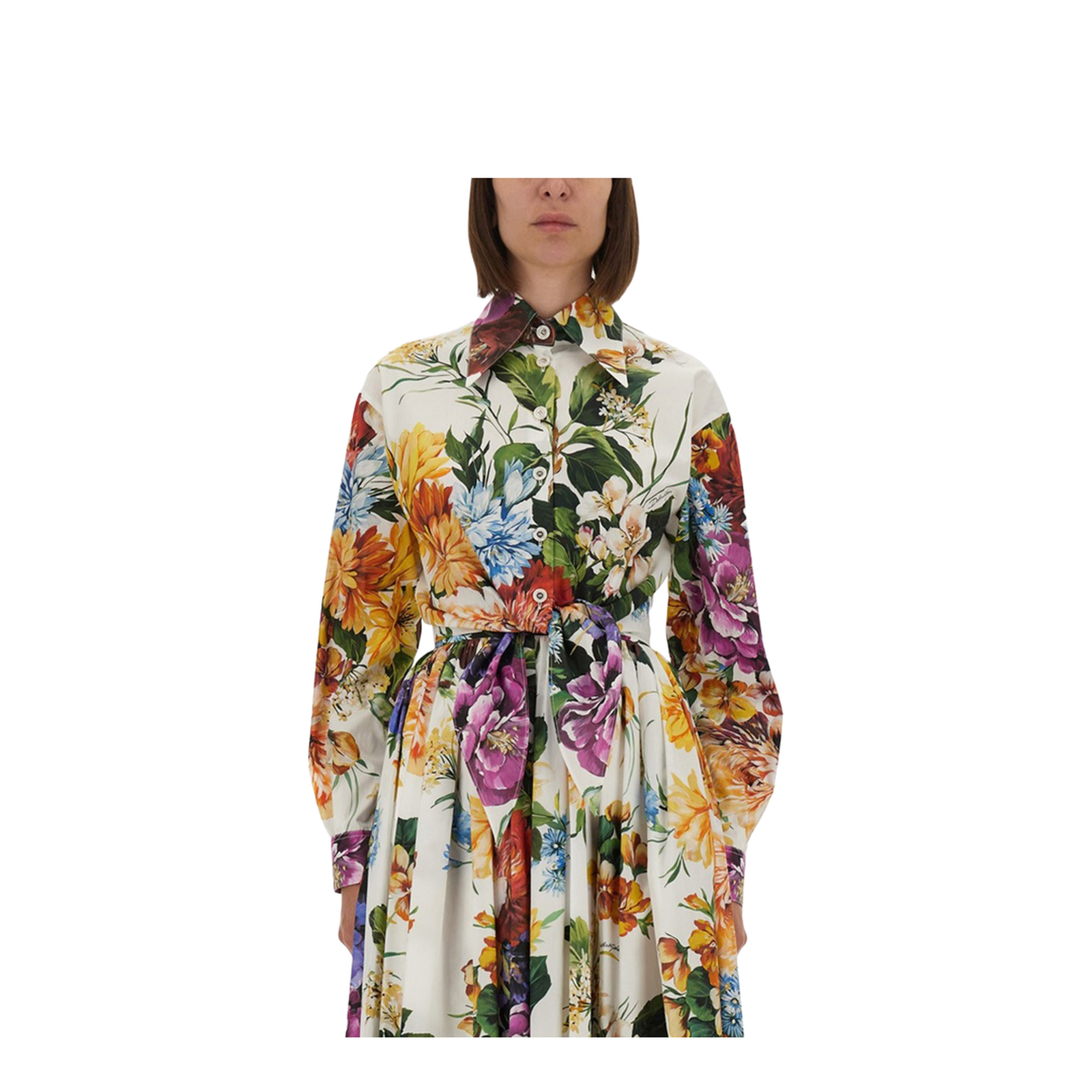 Floral Print Poplin Shirt - Image 1