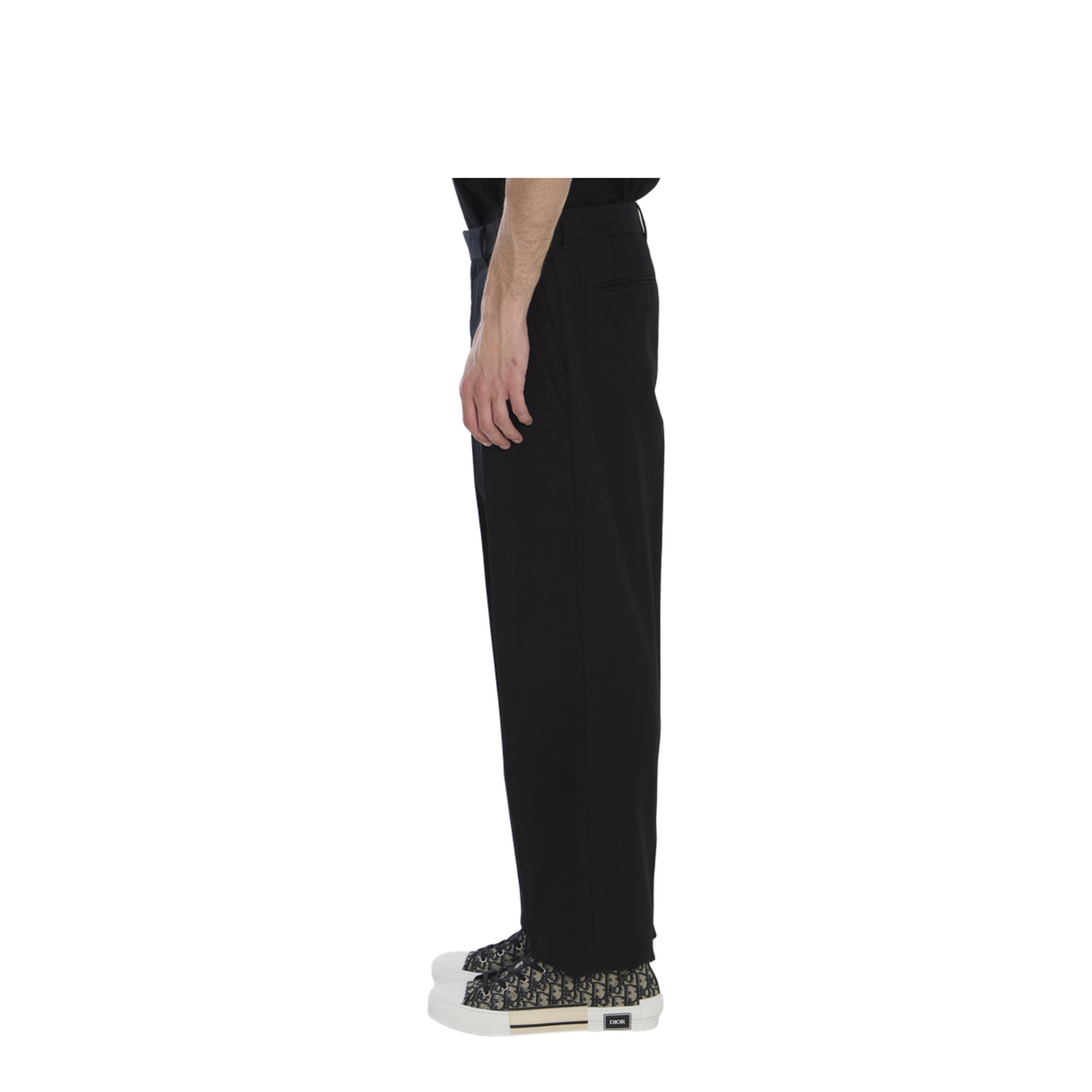 Wide Wool Trousers - Image 3