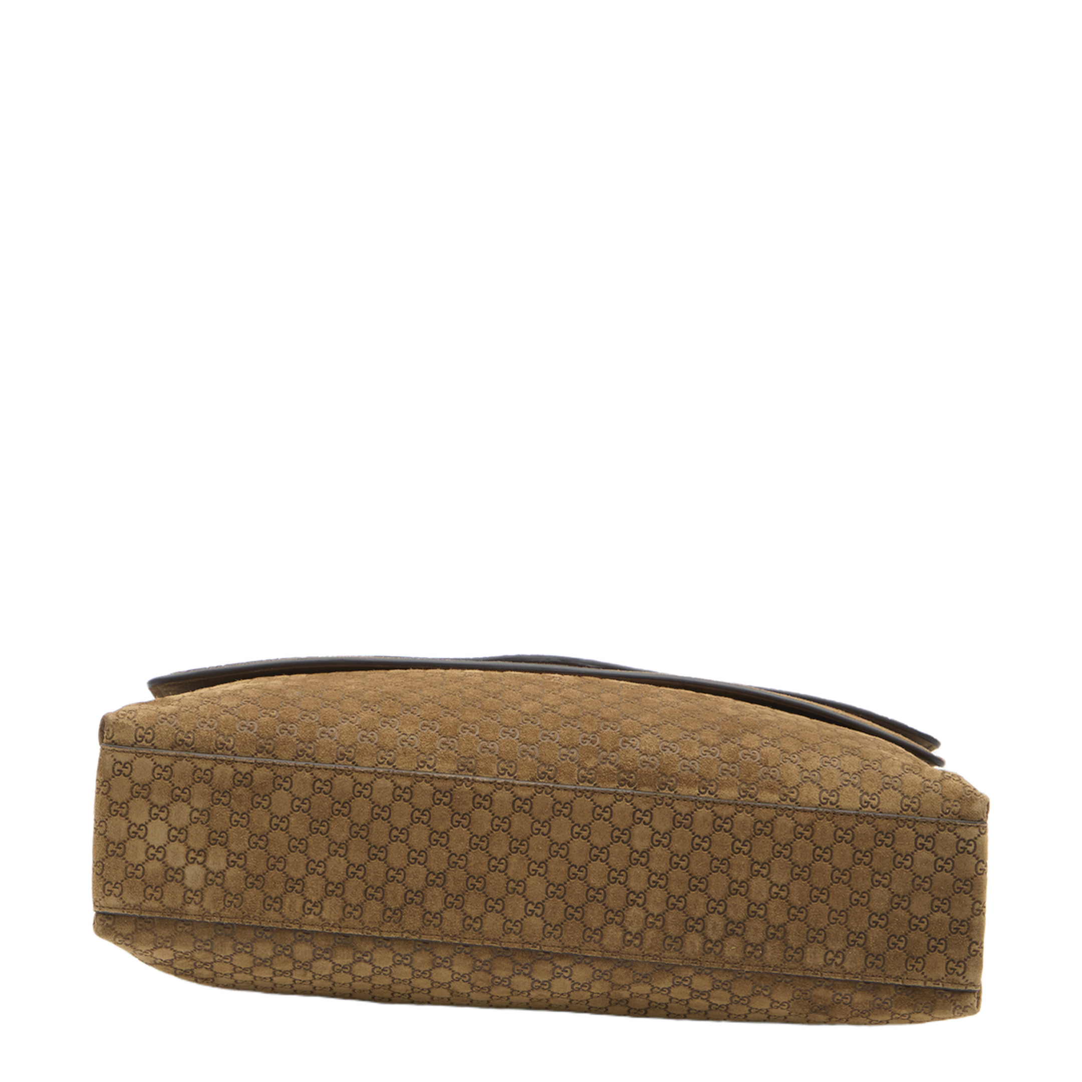 Large Shoulder Bag GG Suede Brown - Image 3