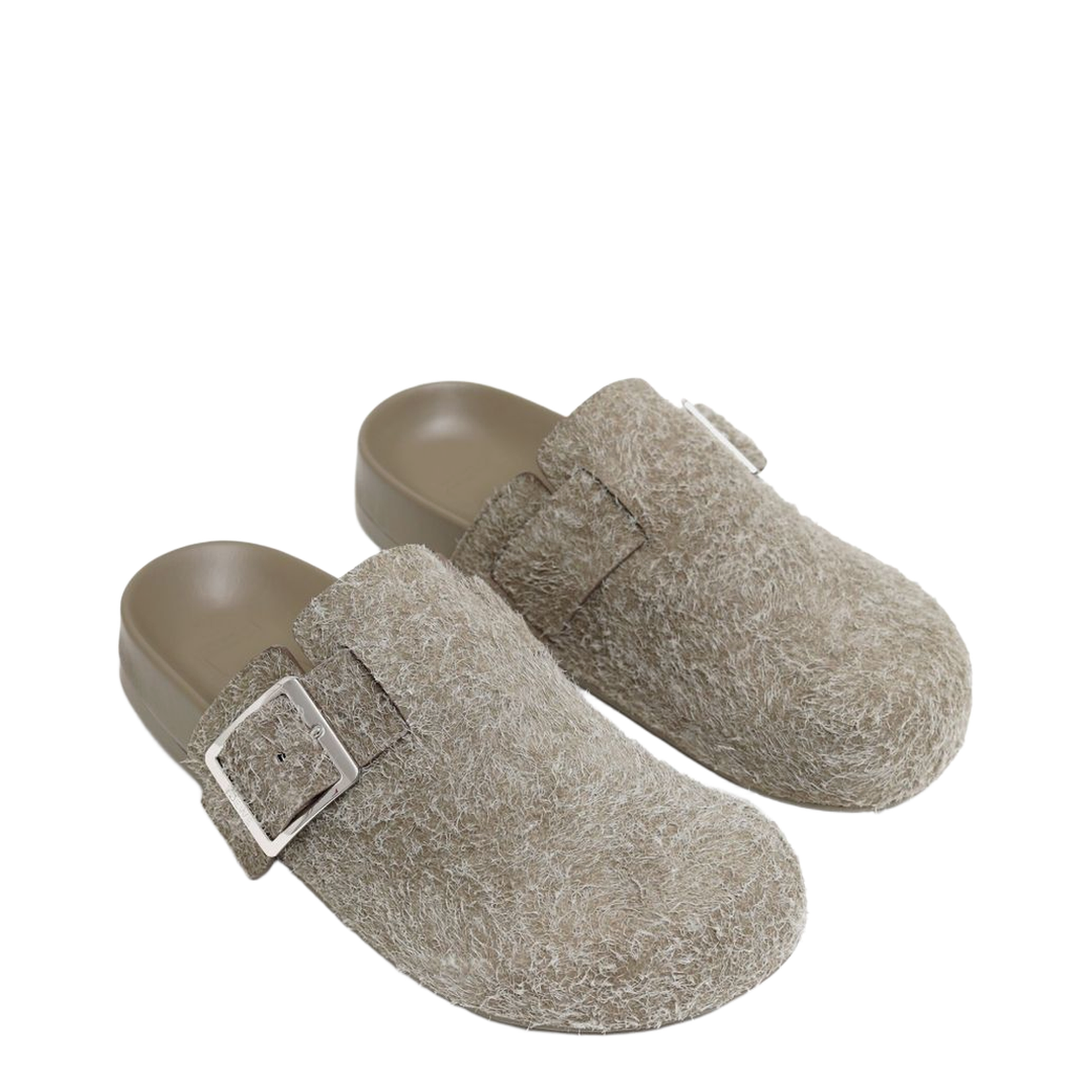 Ease Buckle Mule in Brushed Suede Green - Image 3