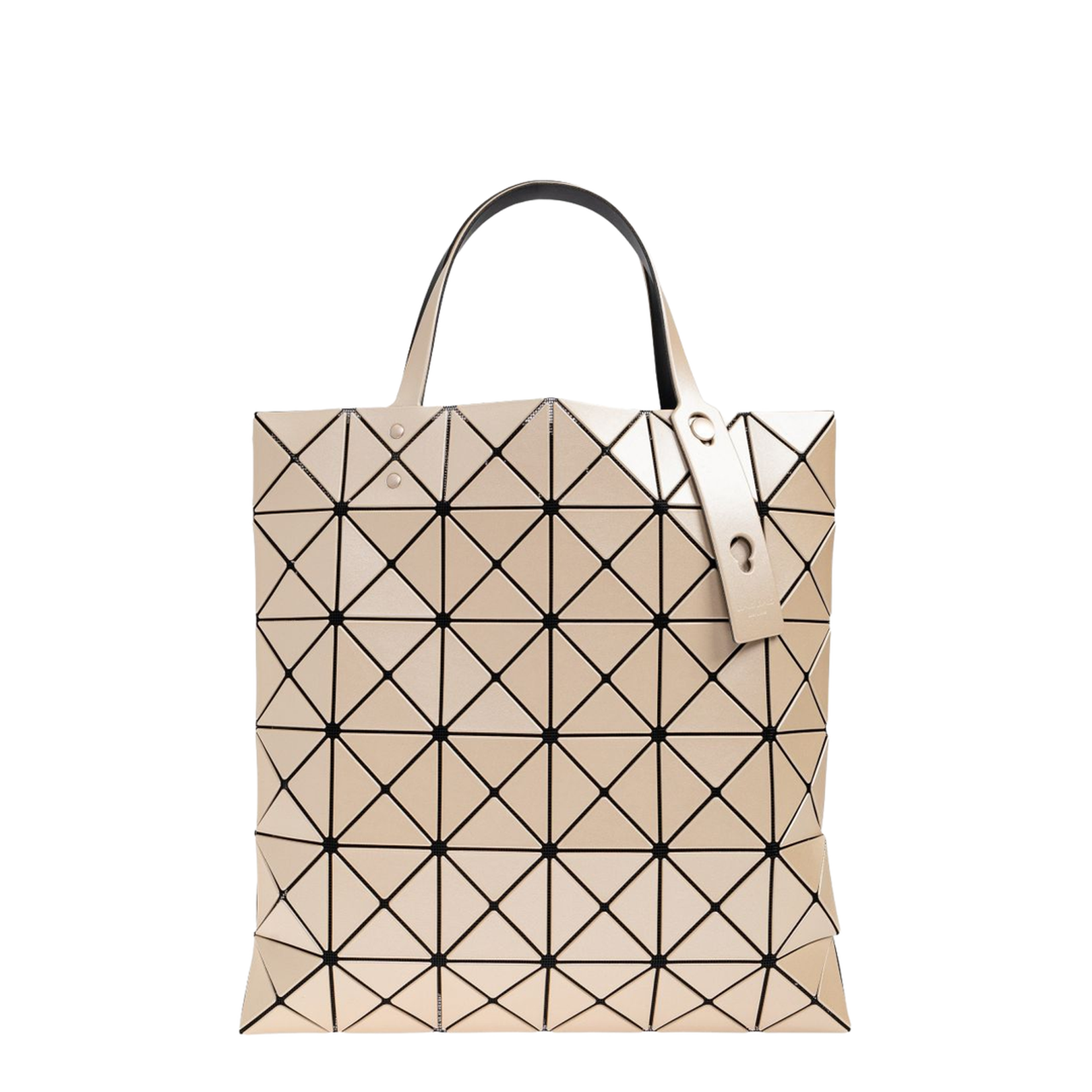 Lucent Metallic Adjustable Tote Beige - Image 1