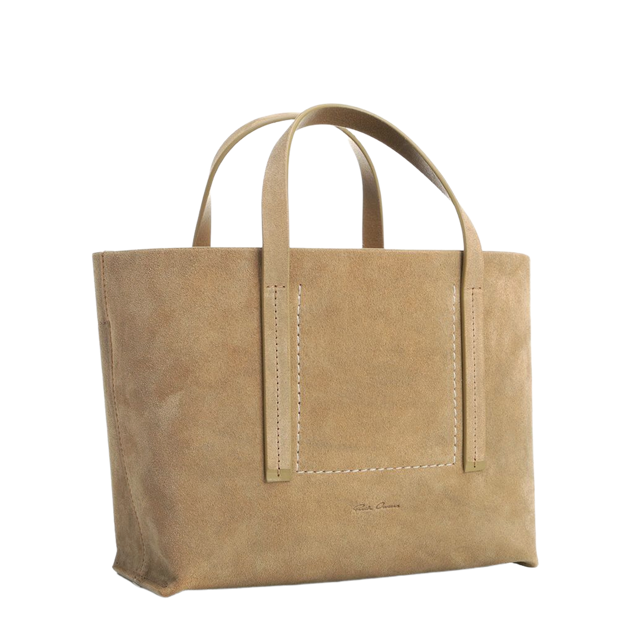 Temple Mini Sumi Suede Leather Shopper Bag - Sumi Brown - Image 2