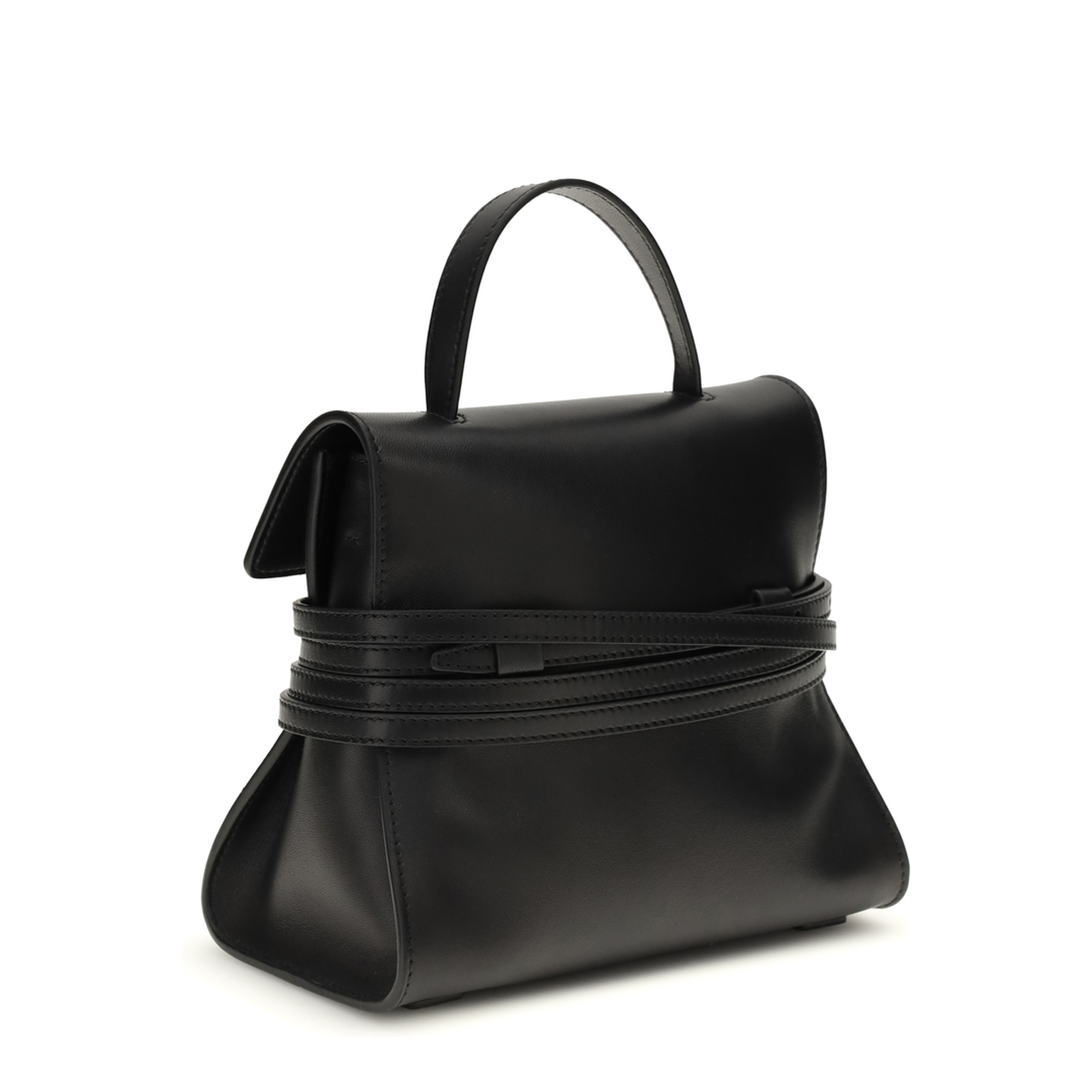 Tie Me Calf Leather Shoulder Bag - White - Image 3