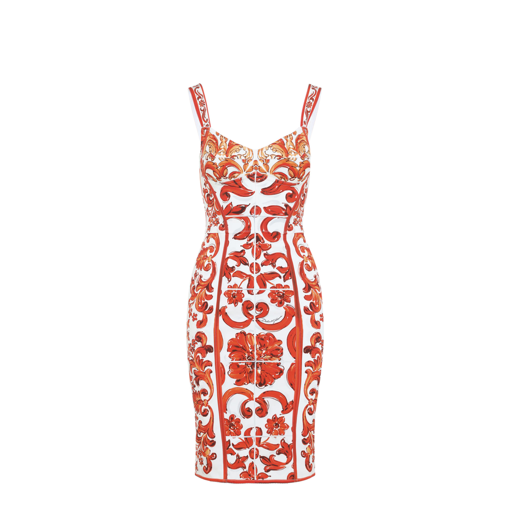 Charmeuse Maiolica Midi Dress - Image 2