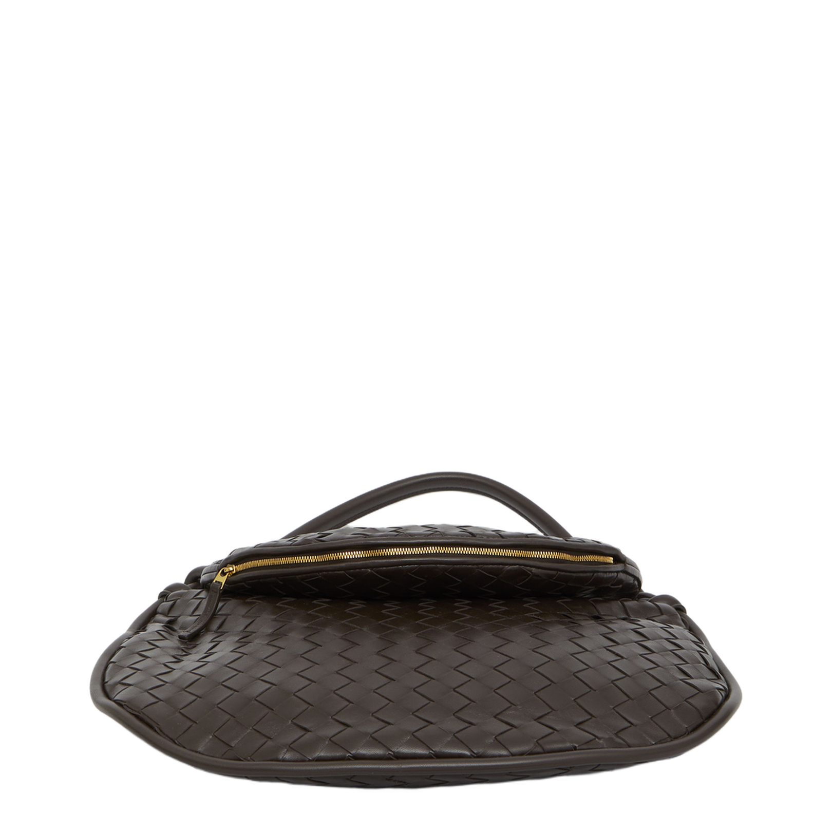 Intrecciato Large Leather Shoulder Bags - Brown - Image 3