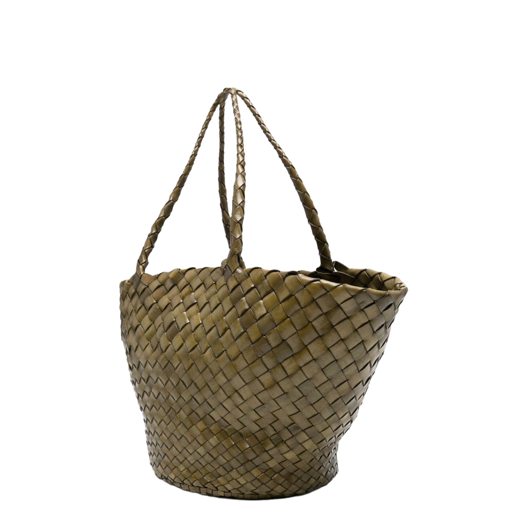 Egola Buffalo Leather Tote Bag - Kaki - Image 4