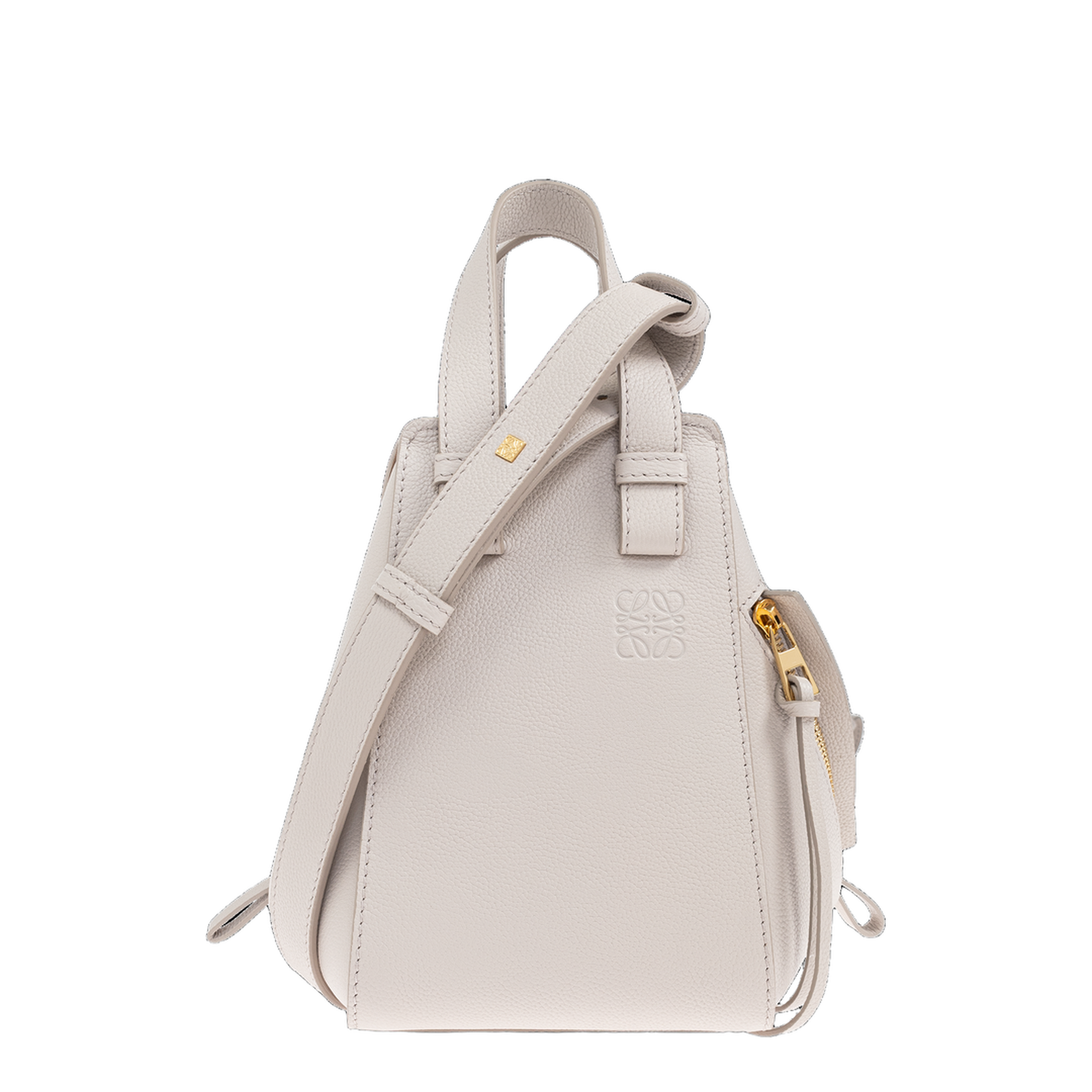 Compact Hammock Calfskin Handbag - Light Ghost - Image 1