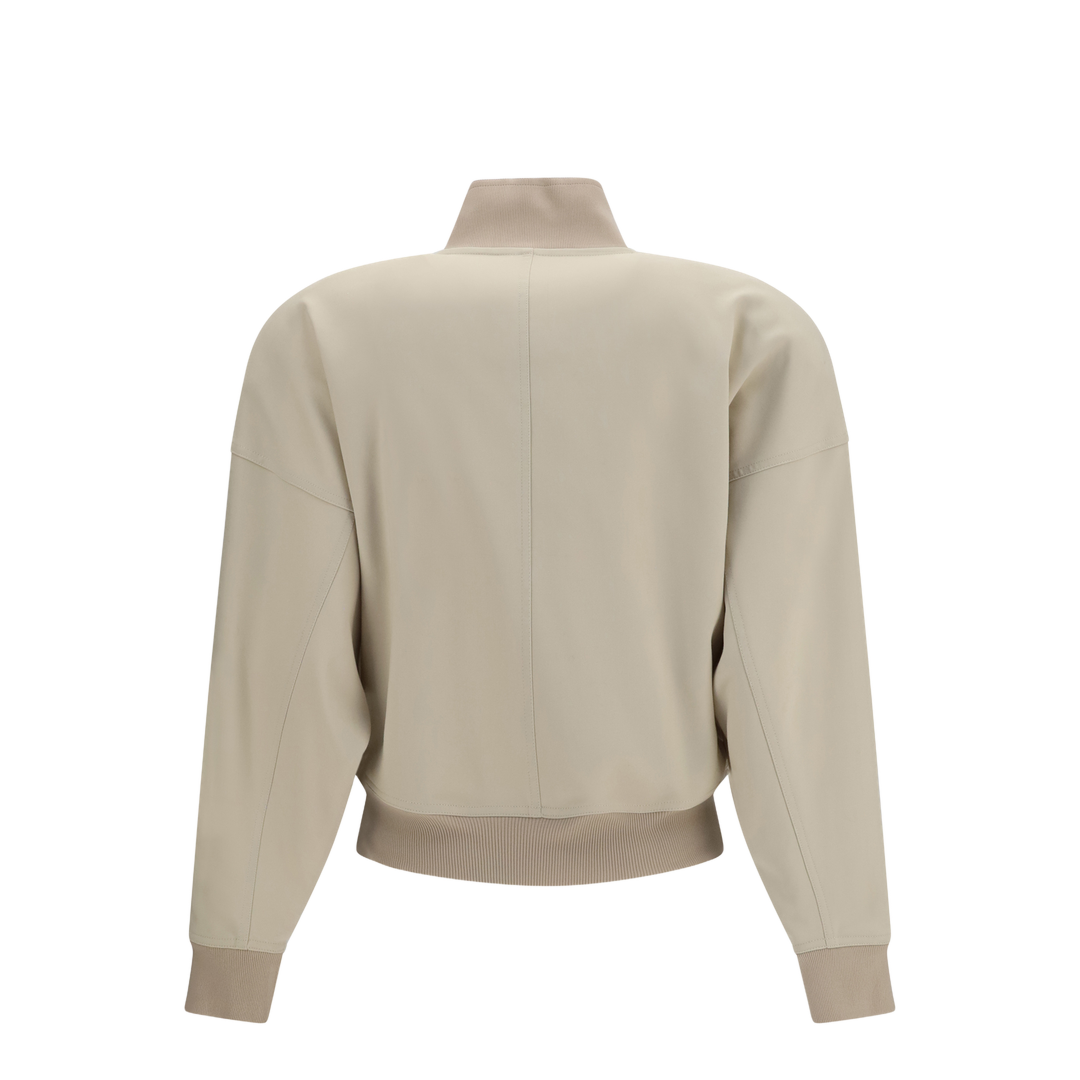 Zip Bomber Jacket in Silk Poplin - Image 2