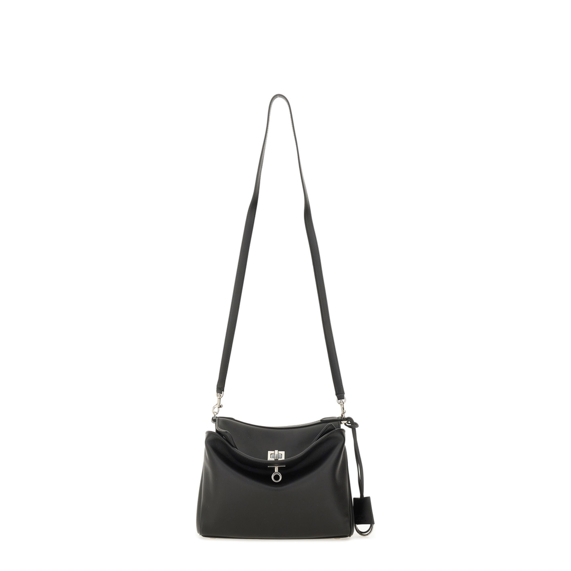 Rodeo Small Calfskin Messenger Bag - Black - Image 4