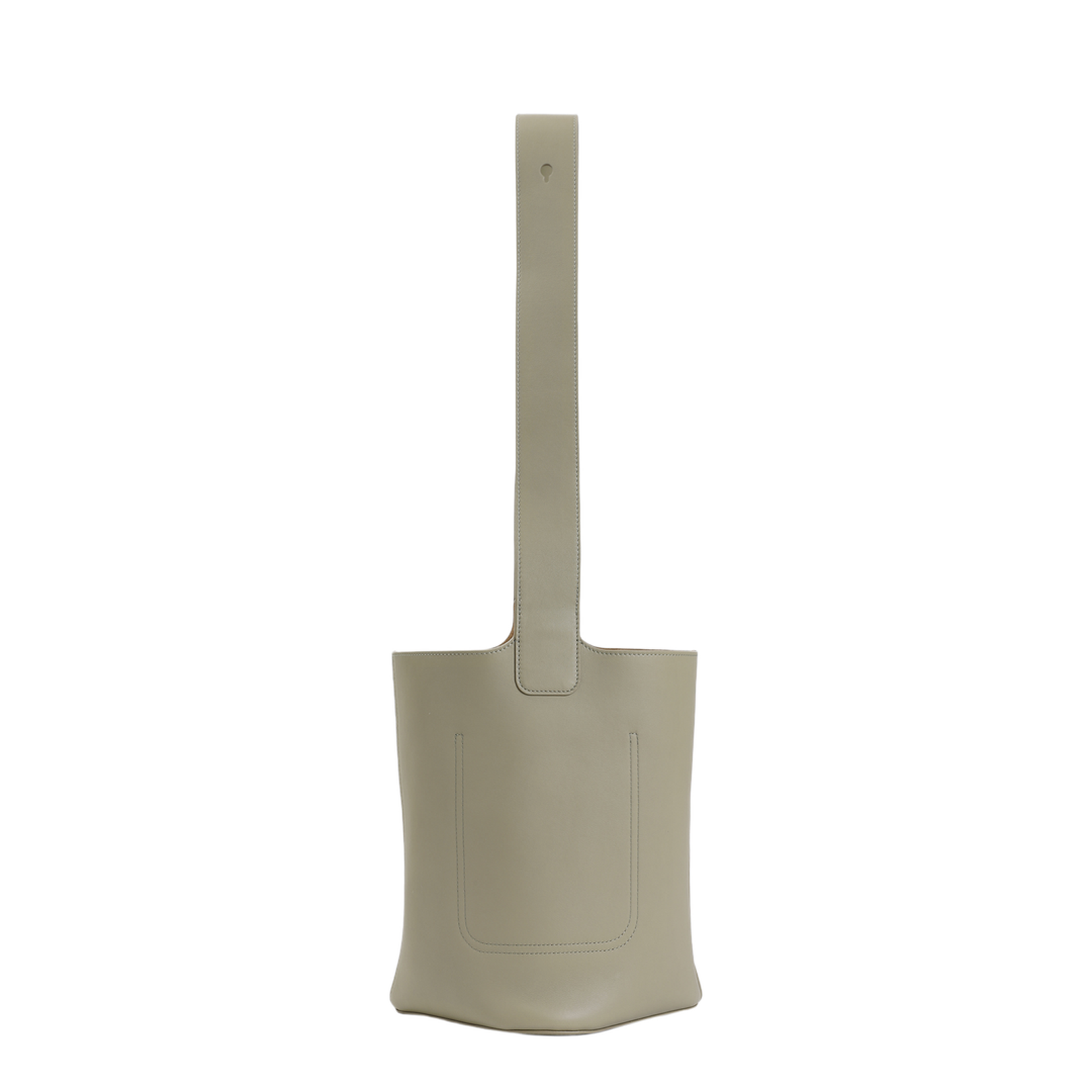 Pebble Medium Calfskin Bucket Bag - Eucalyptus Green - Image 2