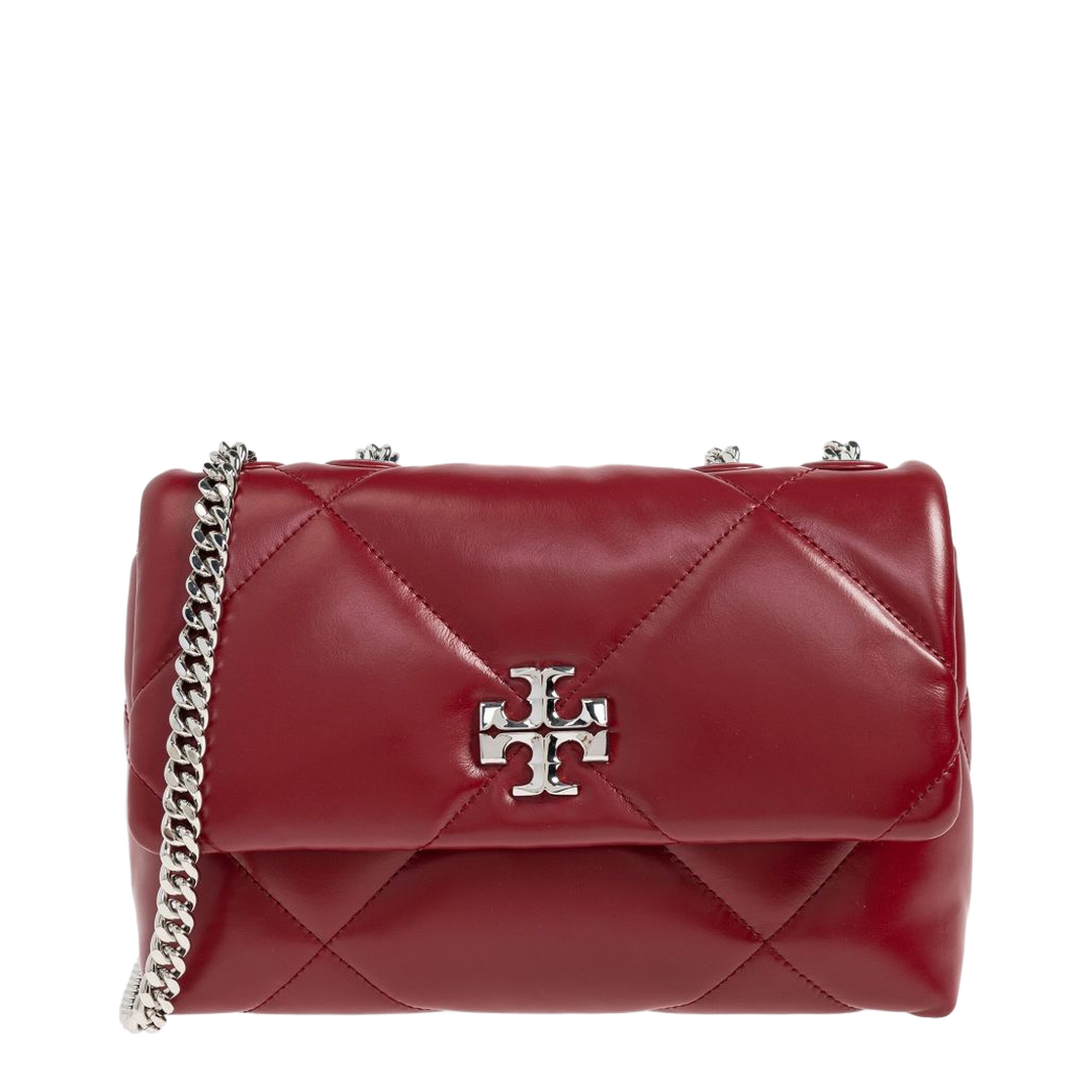 Kira Small Calf Leather Shoulder Bag - Dark Carmine - Image 3