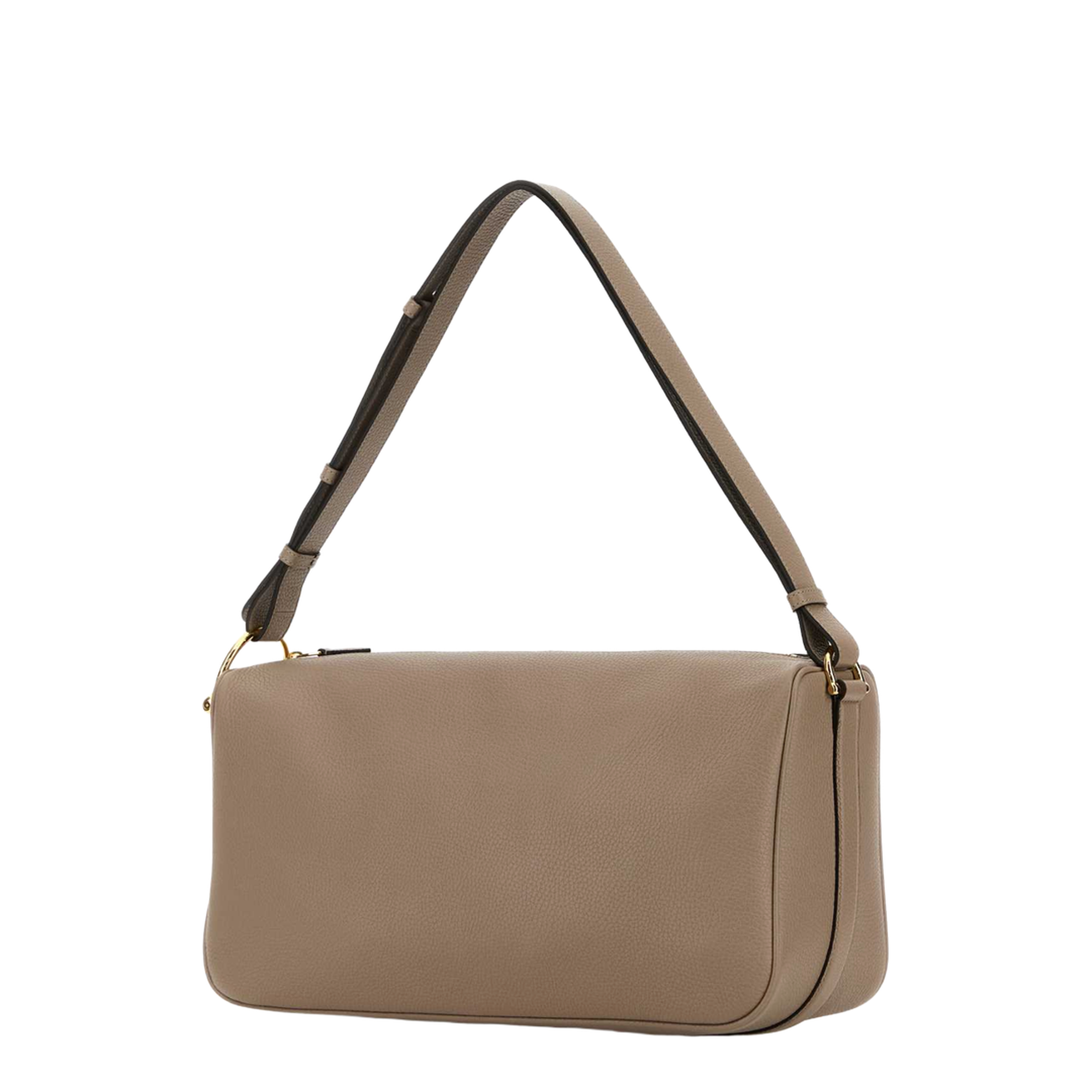 Half Horsebit Large Soft Grain Shoulder Bag - Taupe - Image 4