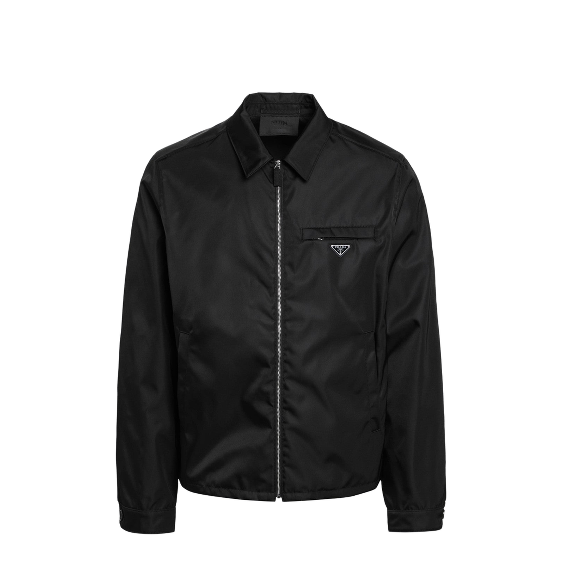 Black Re-Nylon Zip-Up Jacket - Image 1