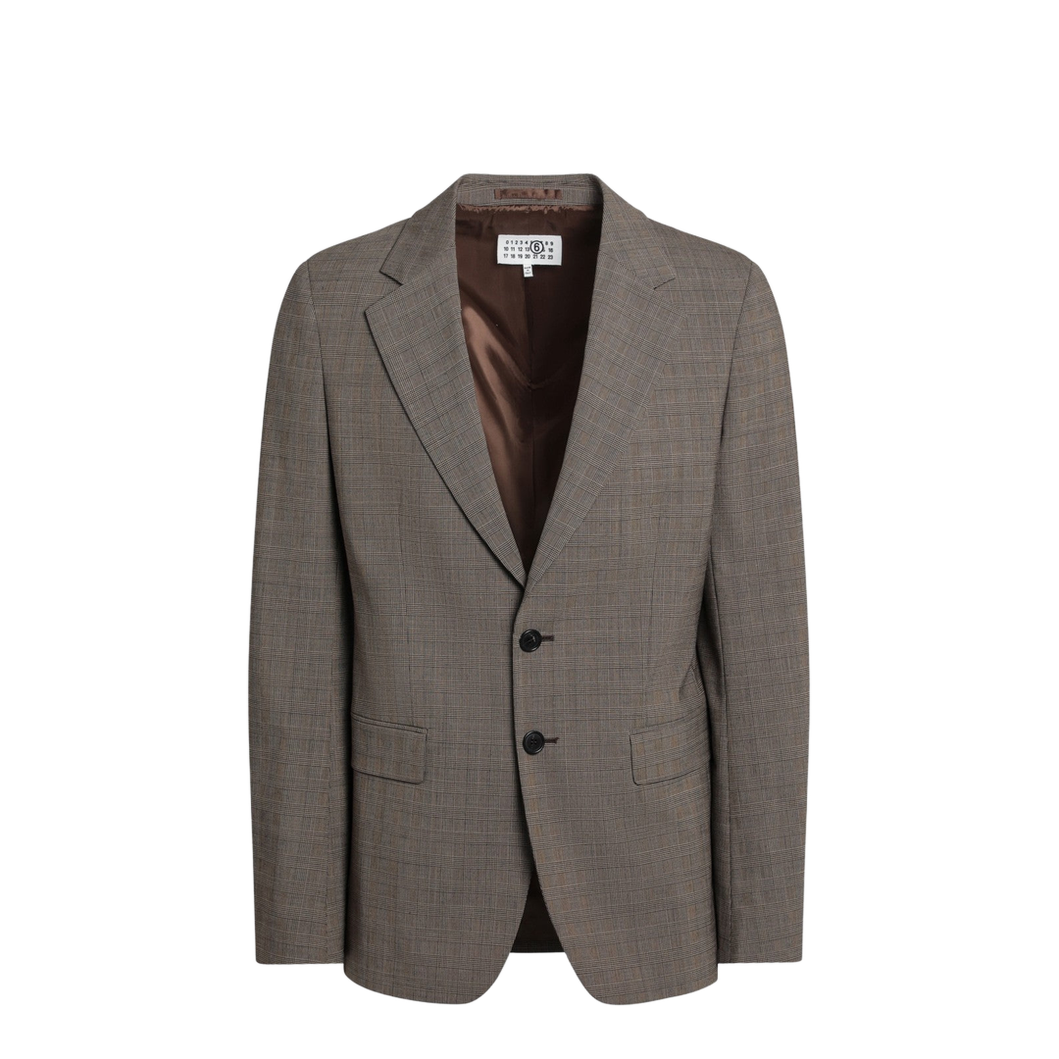 Single-breasted Jacket Brown in Wool Blend - Image 1