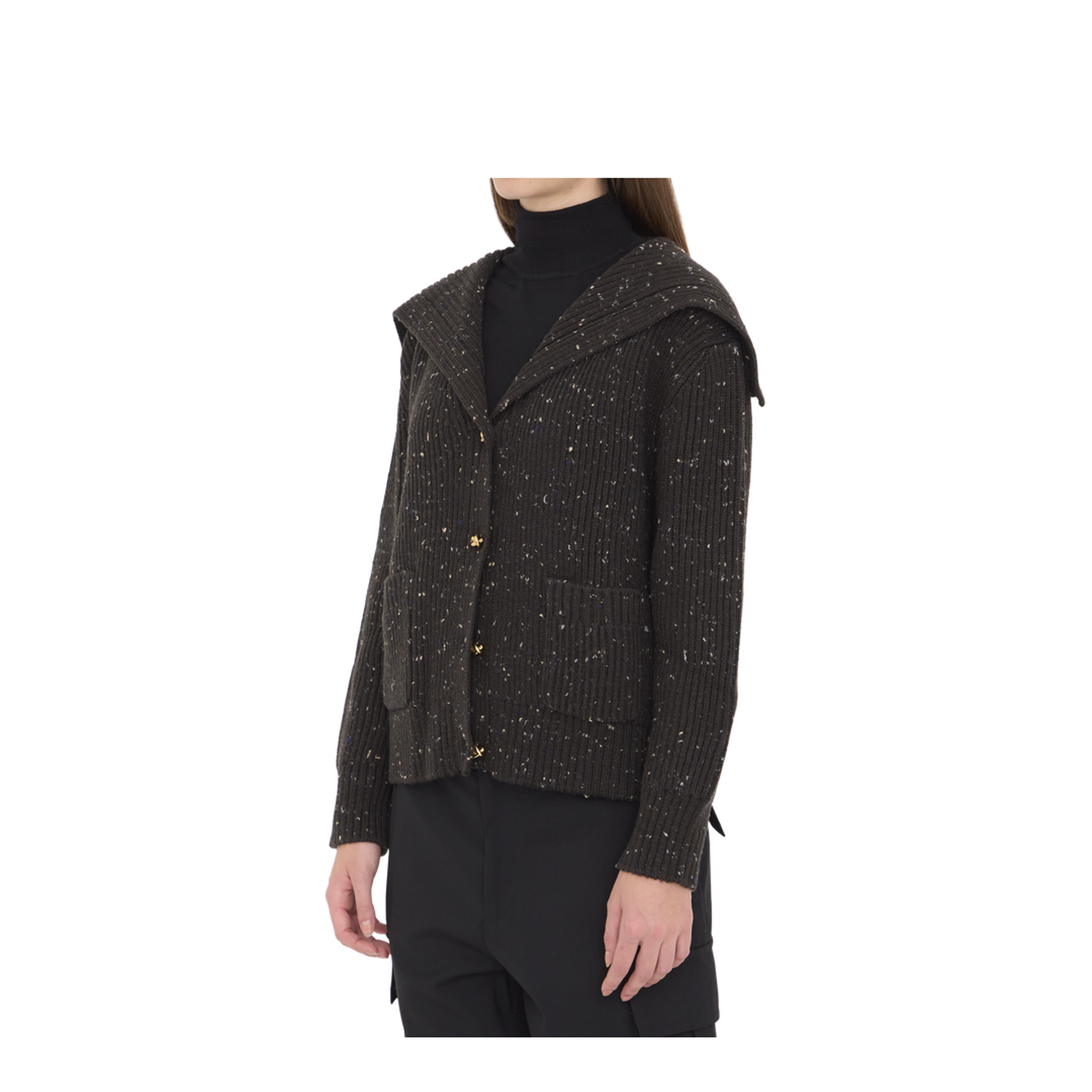 English Rib Wool Cardigan - Image 2