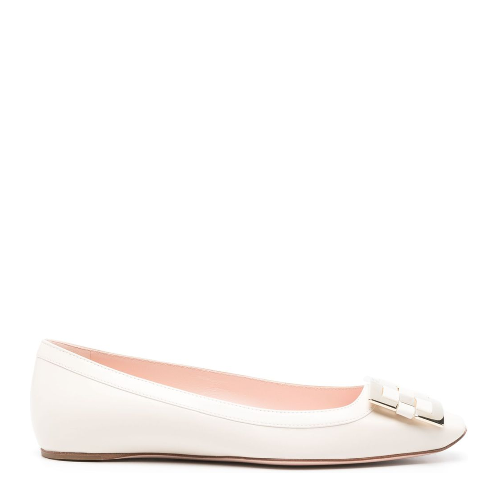 Trompette Ballerinas in Leather Off White - Image 1