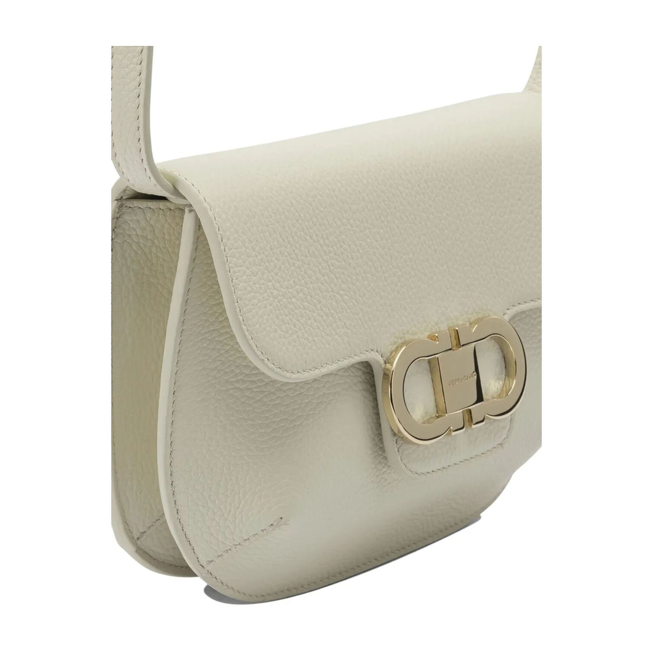 Lizzy Small Leather Crossbody Bag - White - Image 5