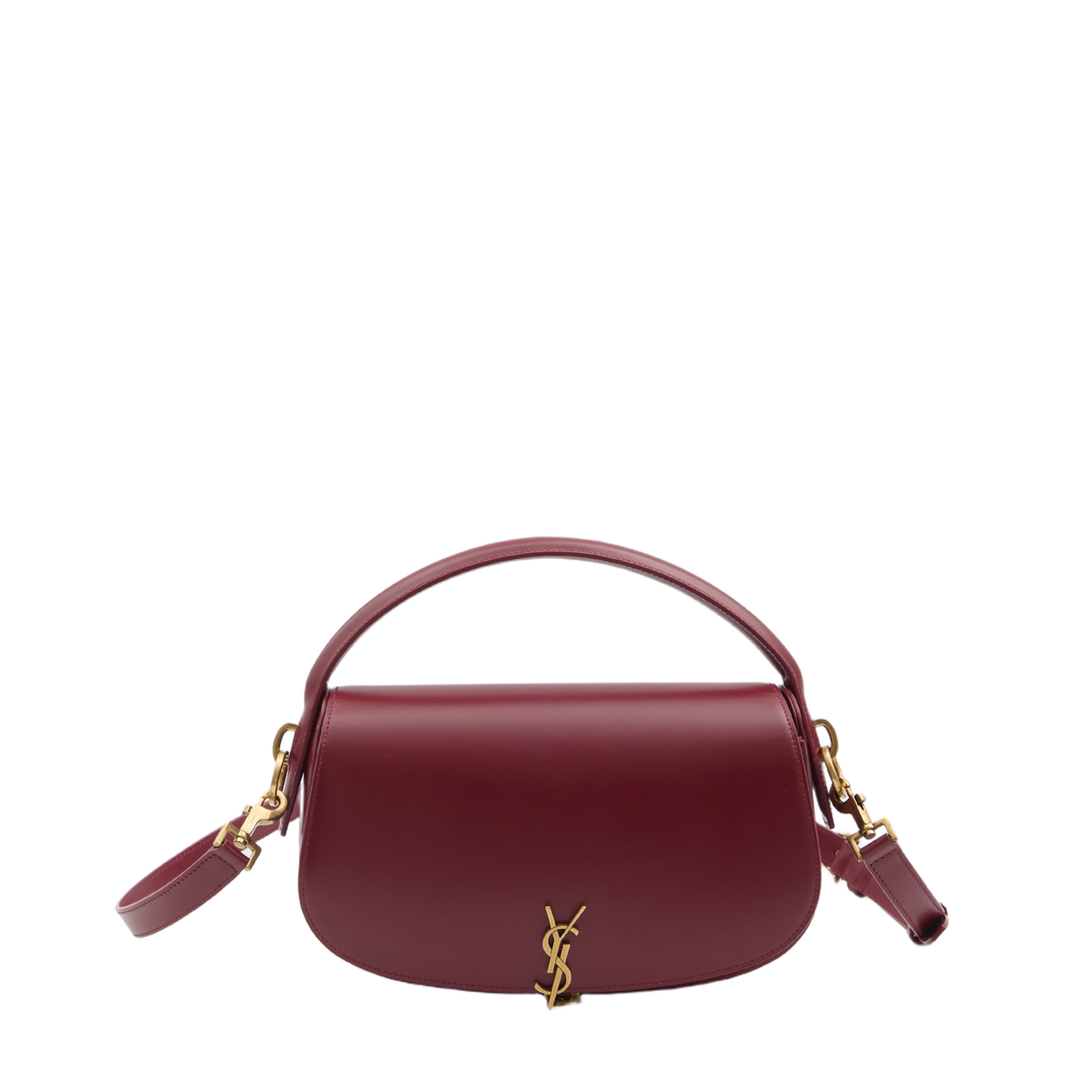 Voltaire Leather Shoulder Bags - Burgundy - Image 1
