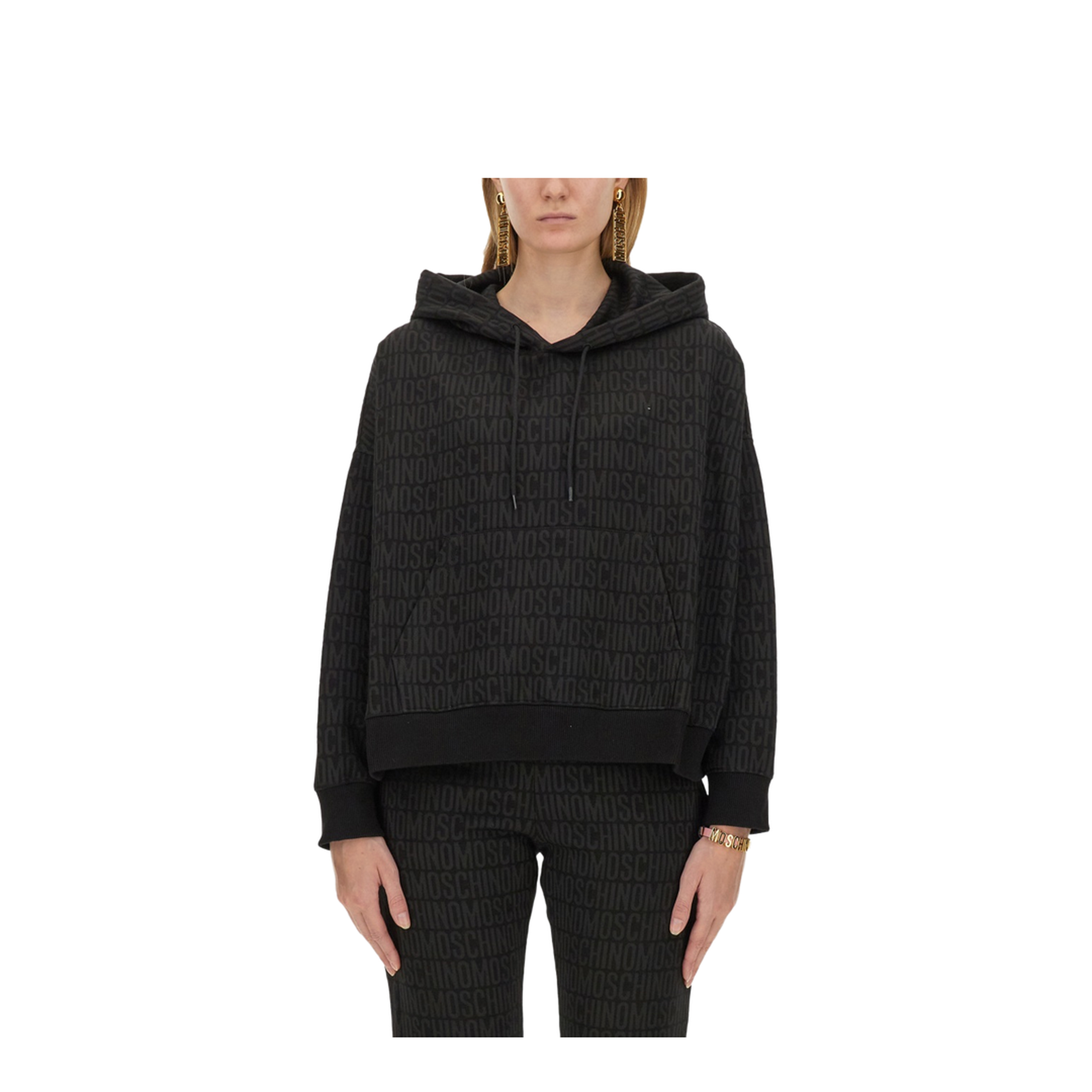 Sweatshirt with All Over Logo - Image 1
