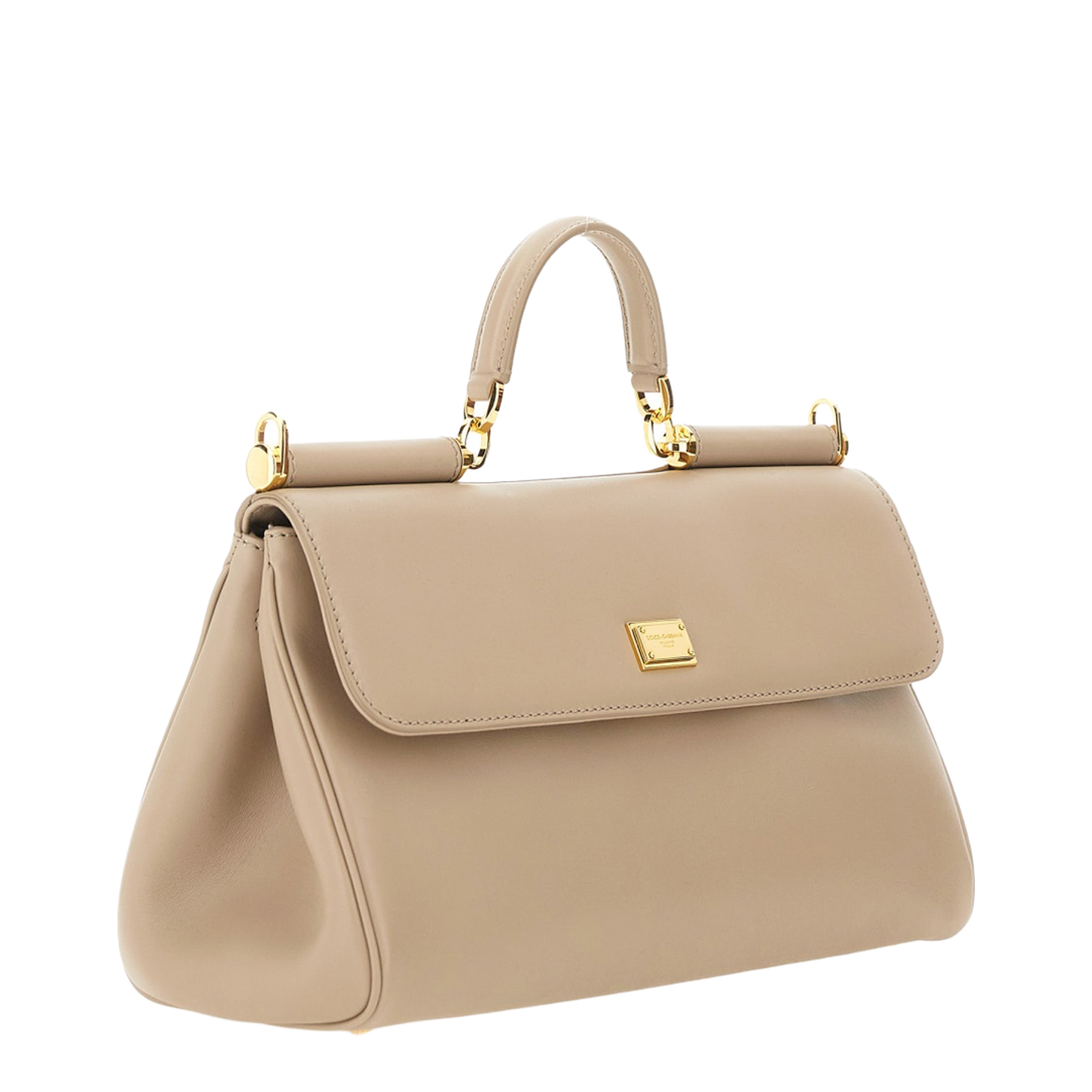 My Sicily Medium Calfskin Handbag - Beige - Image 3