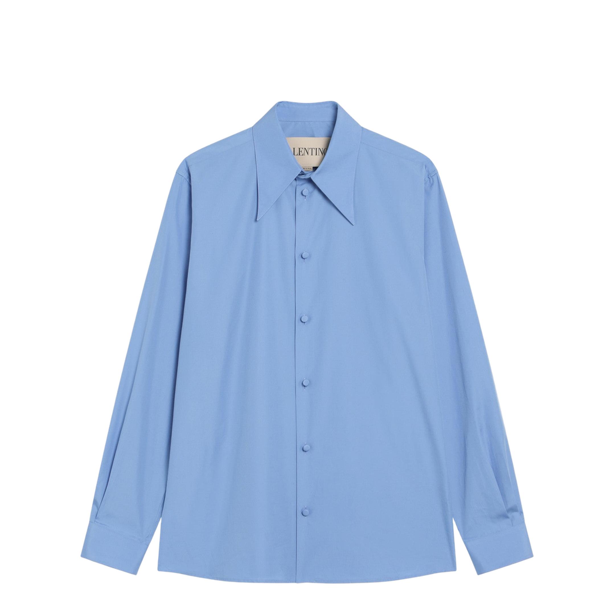 Shirts Light Blue Cotton Poplin - Image 1