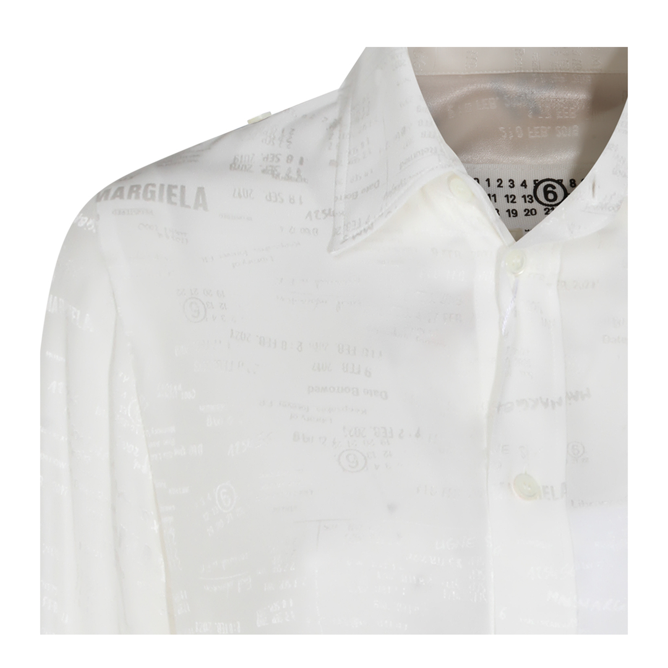 White Shirt with All-Over Logo Graphic - Image 4