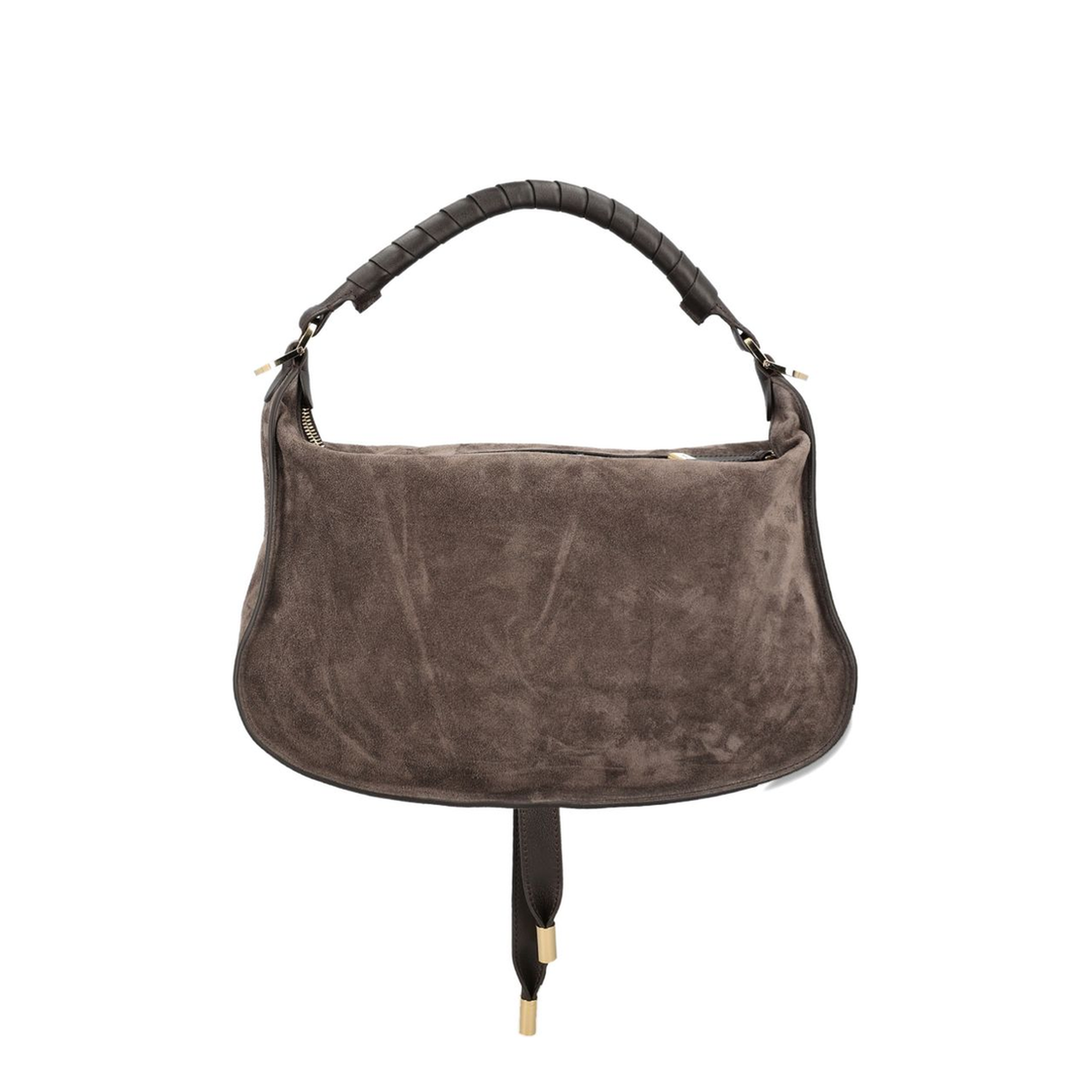 Marcie Small Suede Shoulder Bag - Brown - Image 2