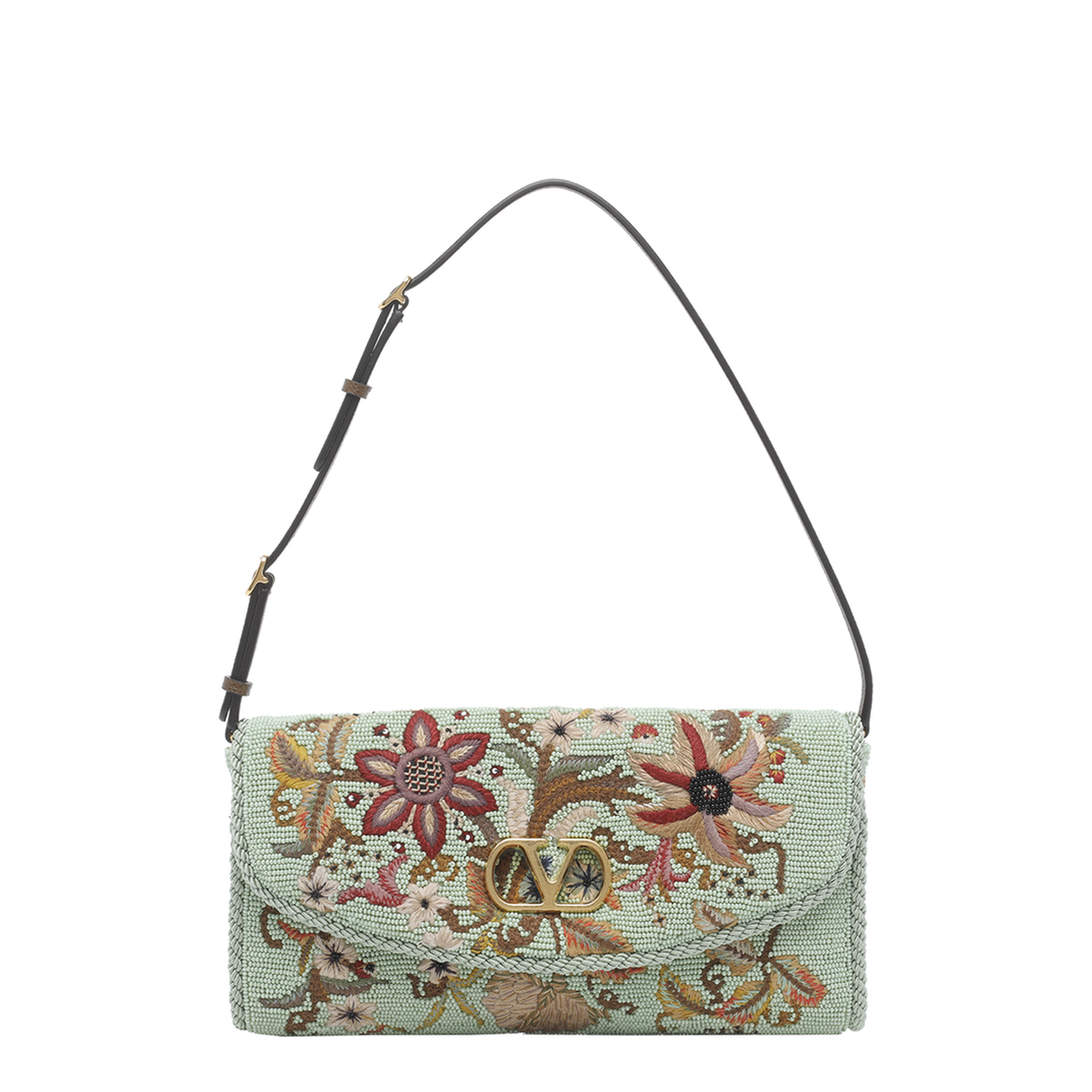 DeVain Small Leather Shoulder Bag - Multicolor - Image 1