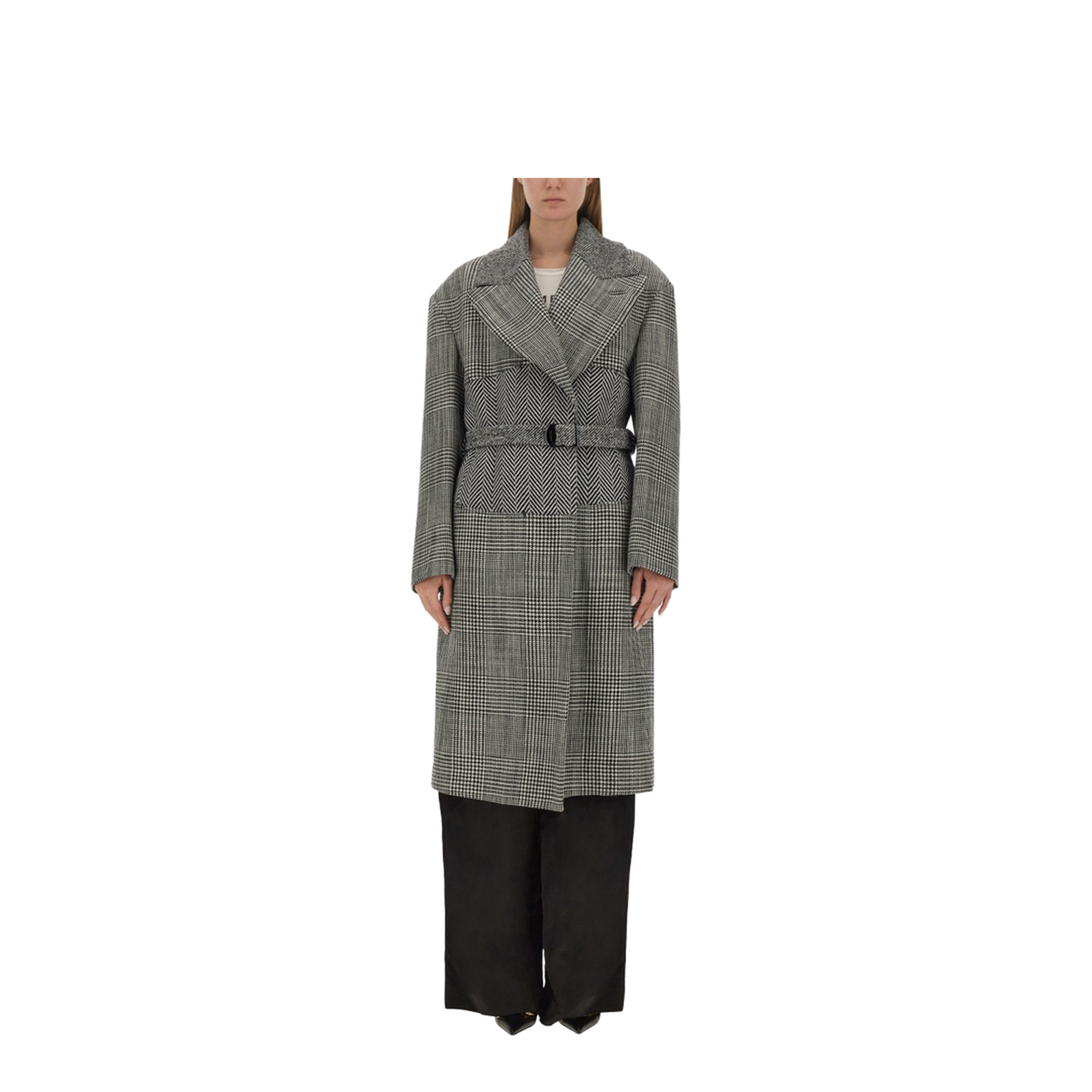 Wool Patchwork Coat - Image 1