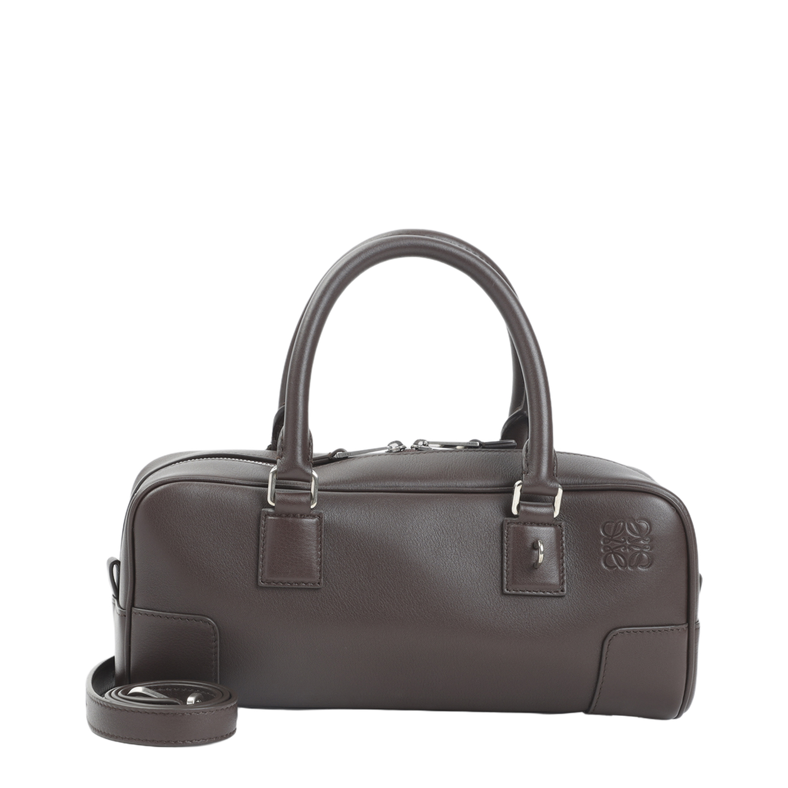 Amazona 23 Cropped Bag in Shiny Calfskin Brown - Image 1