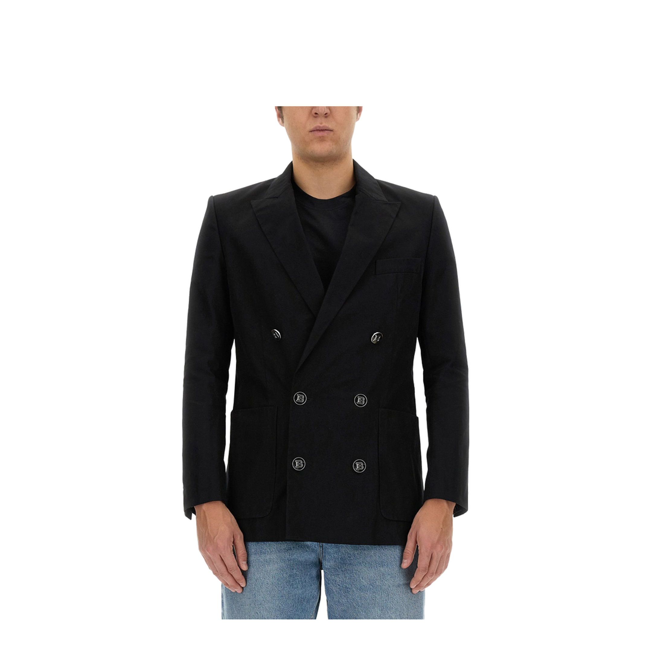 Double-Breasted Jacket Black - Image 1