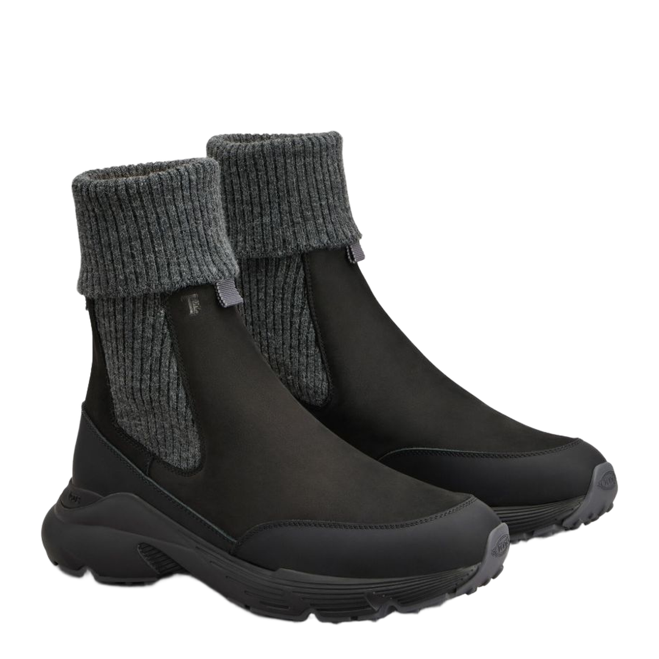 Chelsea Boots in Nubuck and Knit - Image 3