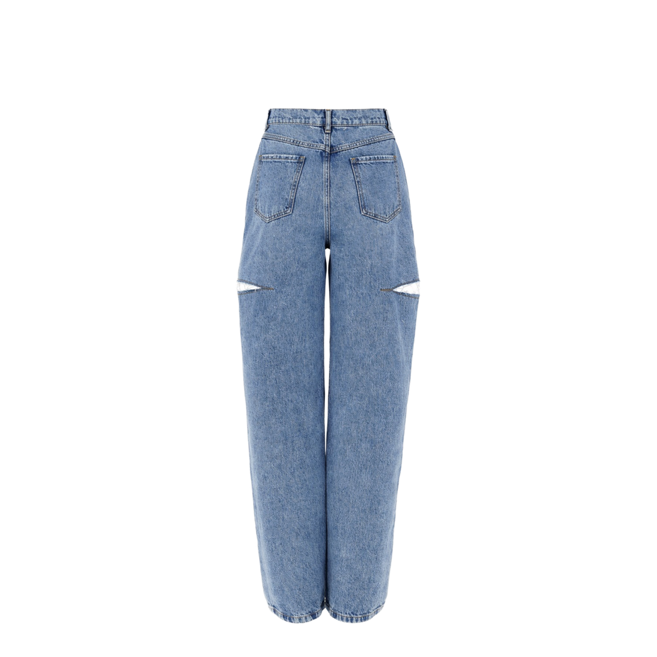 Denim Jeans with Slash Details - Image 3