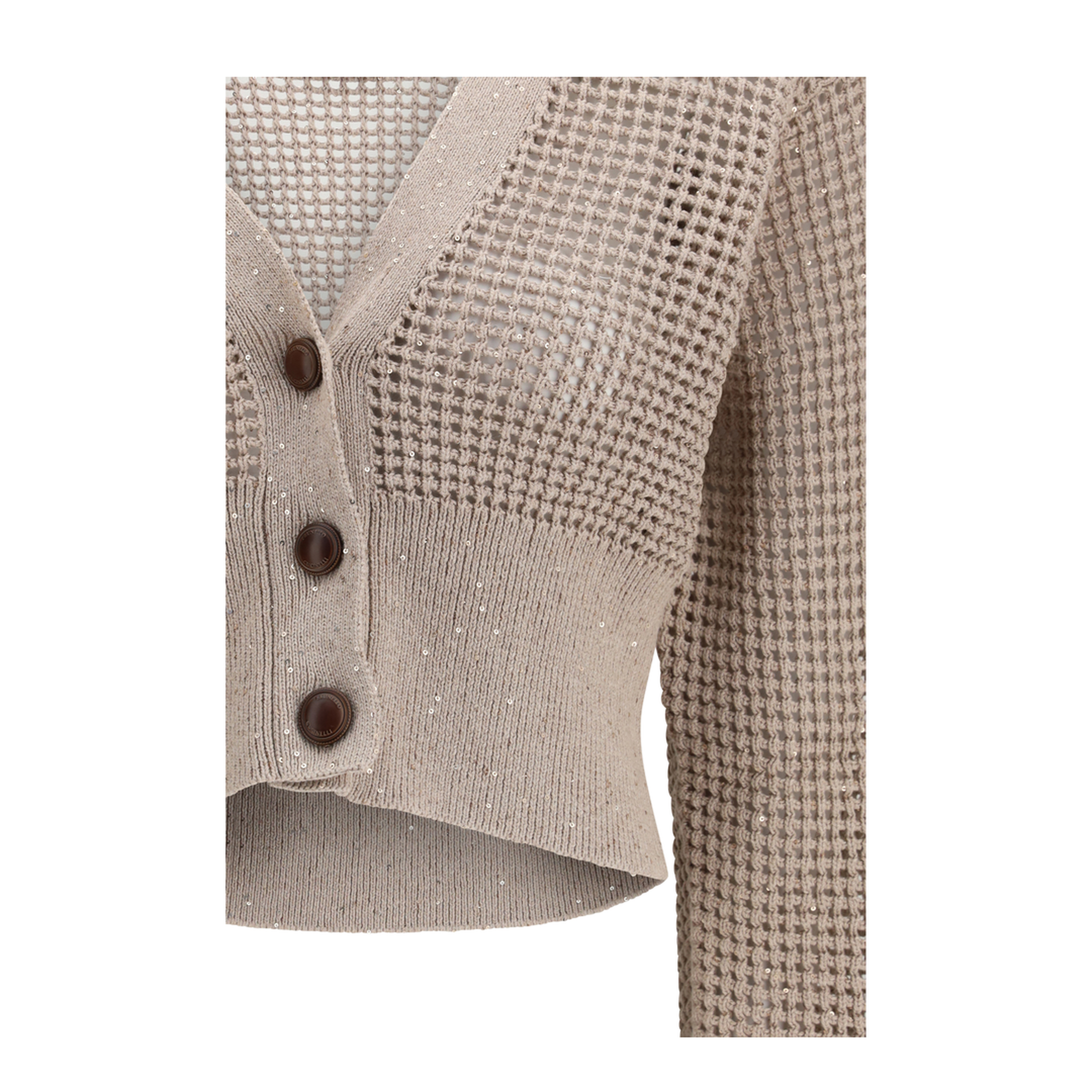 Sequined Mesh Cardigan - Image 3