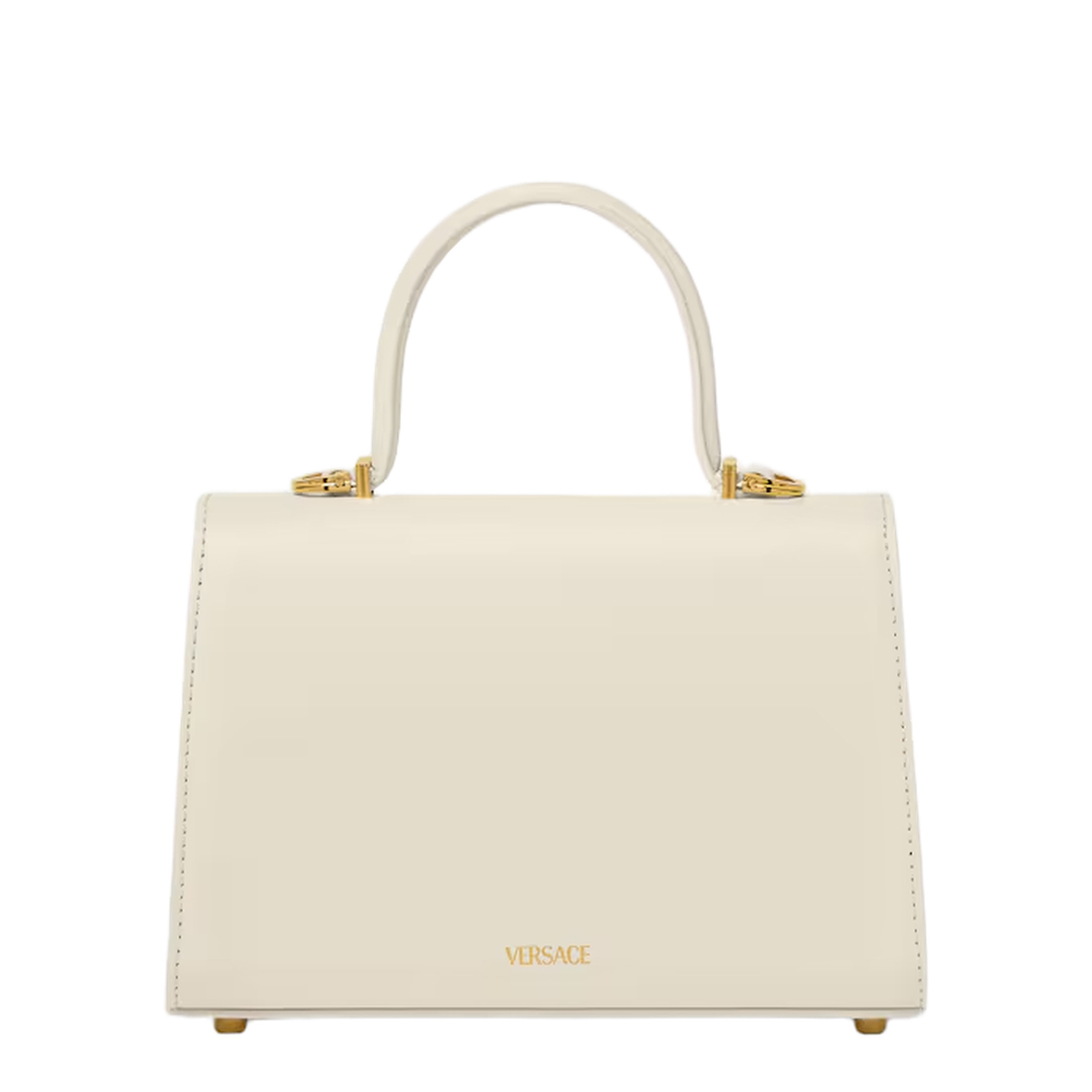 '95 Leather Handbag - White/Gold - Image 4