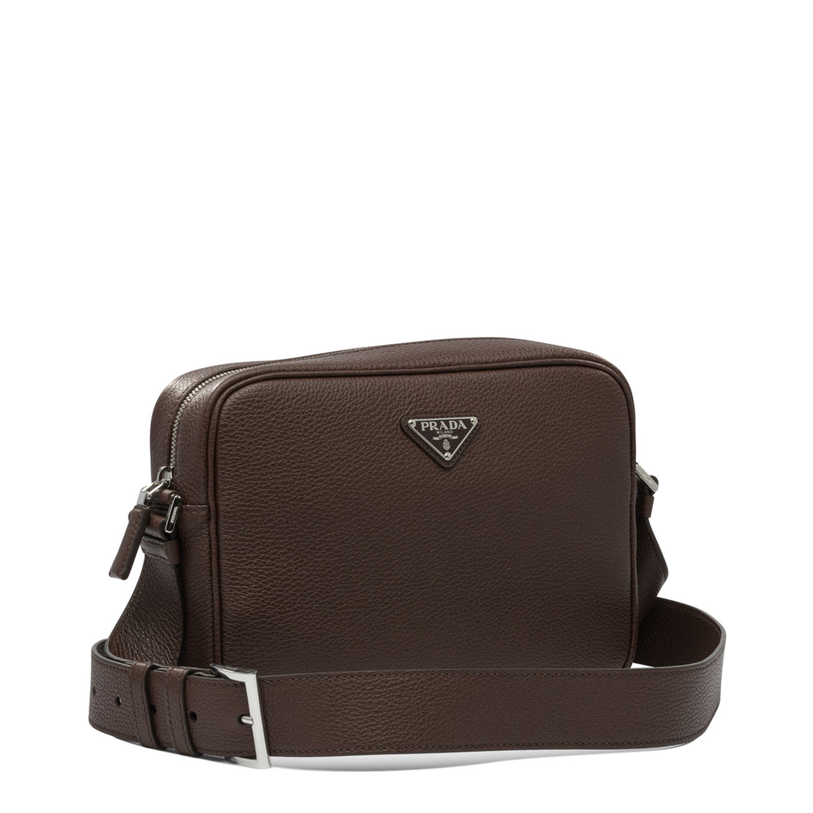 Leather Crossbody Bag Brown - Image 2