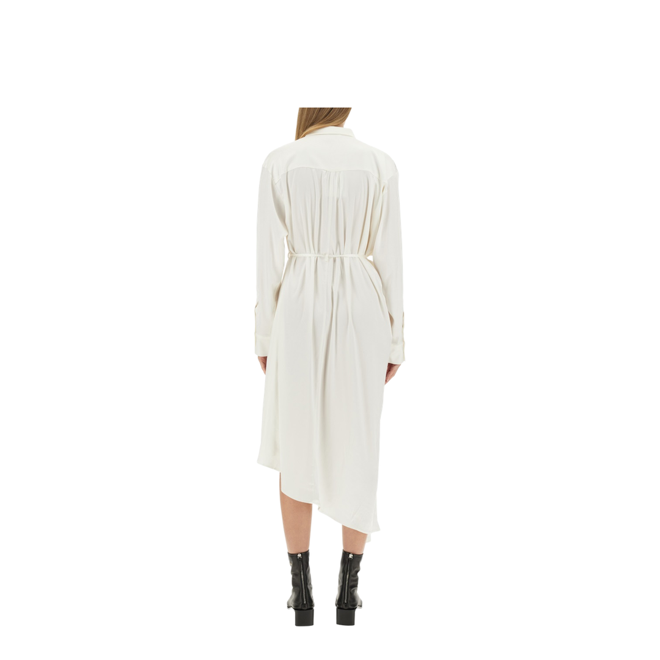 Satin Chemisier Dress - Image 3