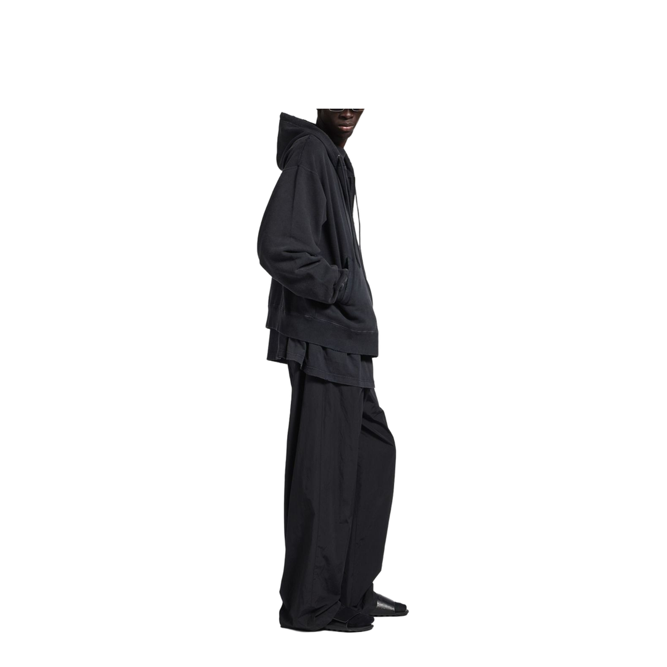 Oversized Masking Tape Zip-Up Sweatshirt - Image 3
