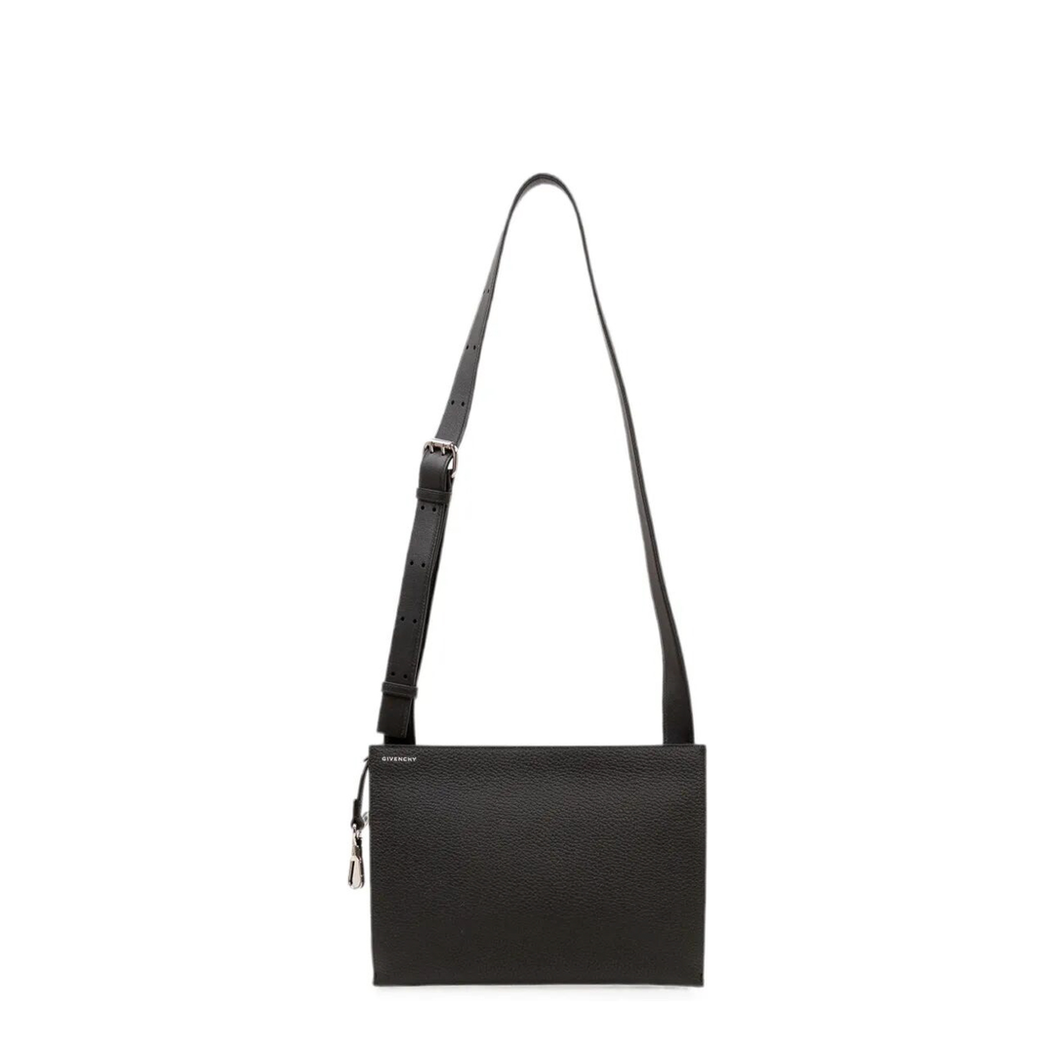 Calf Leather Messenger Bag - Black - Image 3