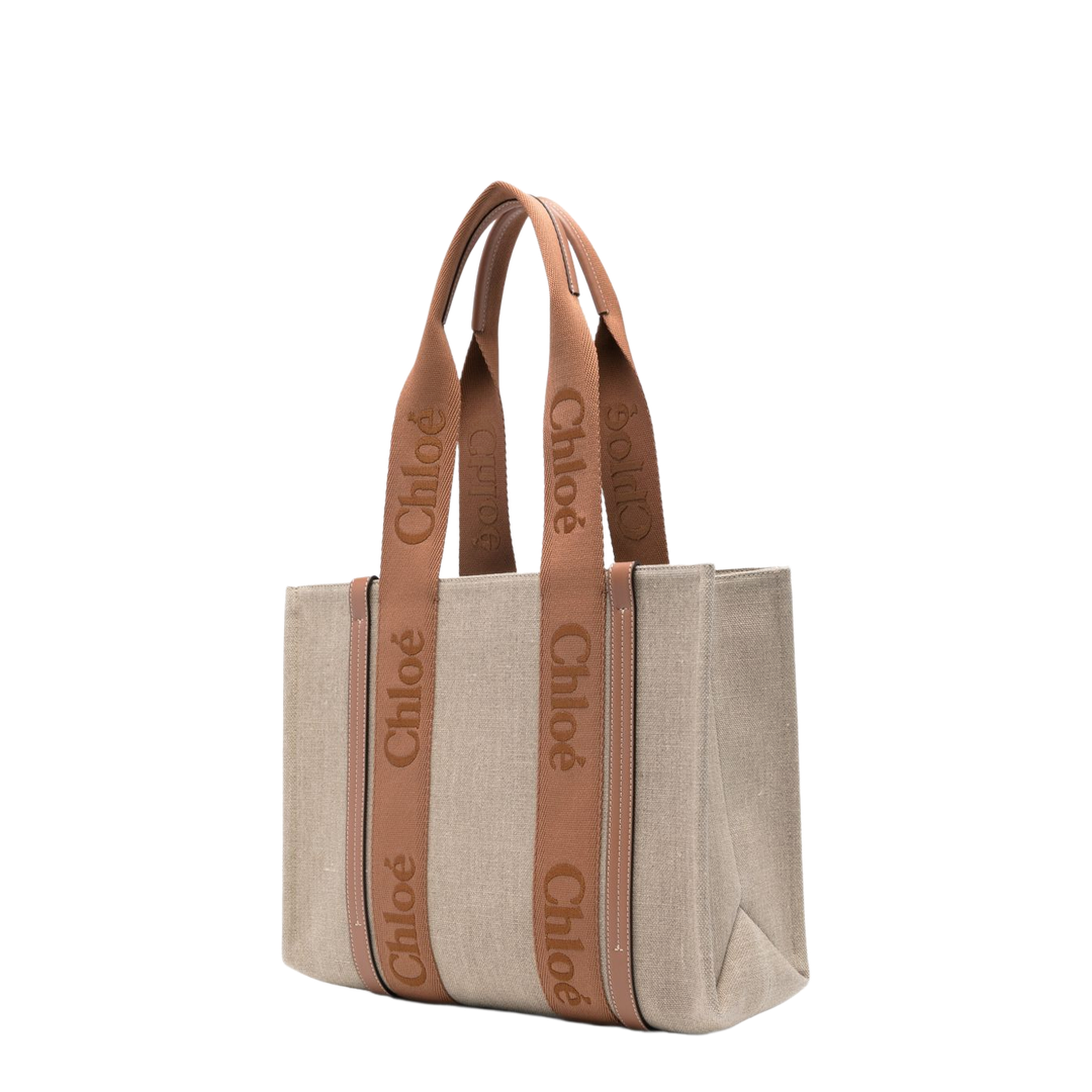 Woody Linen Tote Bag - Dusty Tan - Image 5