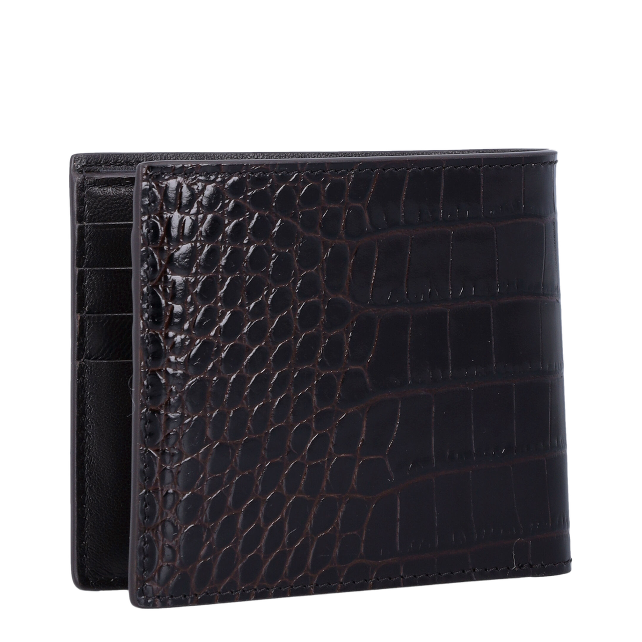 Crocodile-Effect Bi-Fold Wallet - Image 2