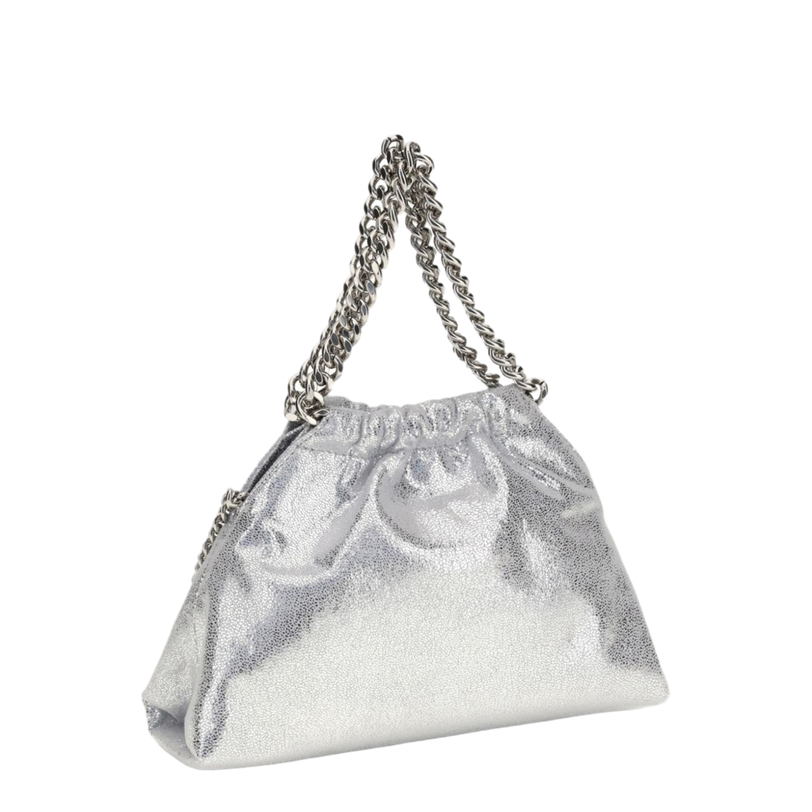 Falabella Tiny Polyester Tote Bag - Metallic Silver - Image 3
