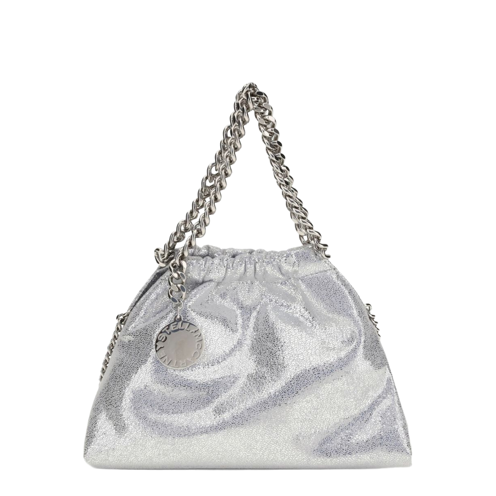 Falabella Tiny Polyester Tote Bag - Metallic Silver - Image 1