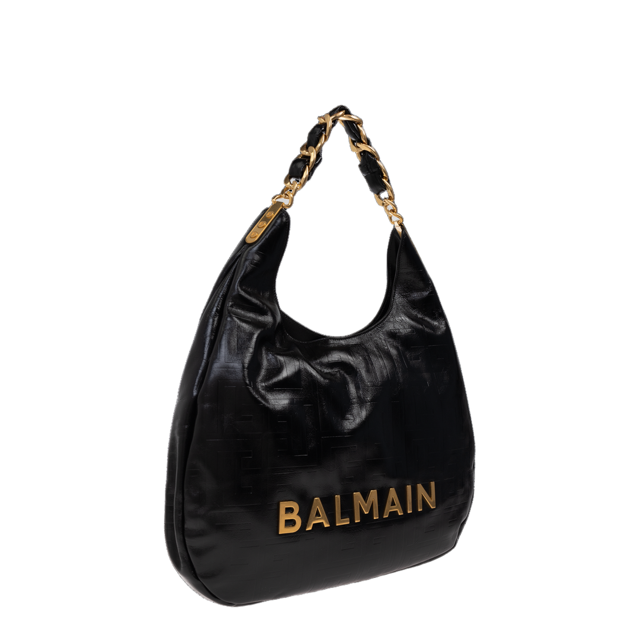 1945 Soft Hobo Crinkled Leather Tote Bag with Monogram - Image 4