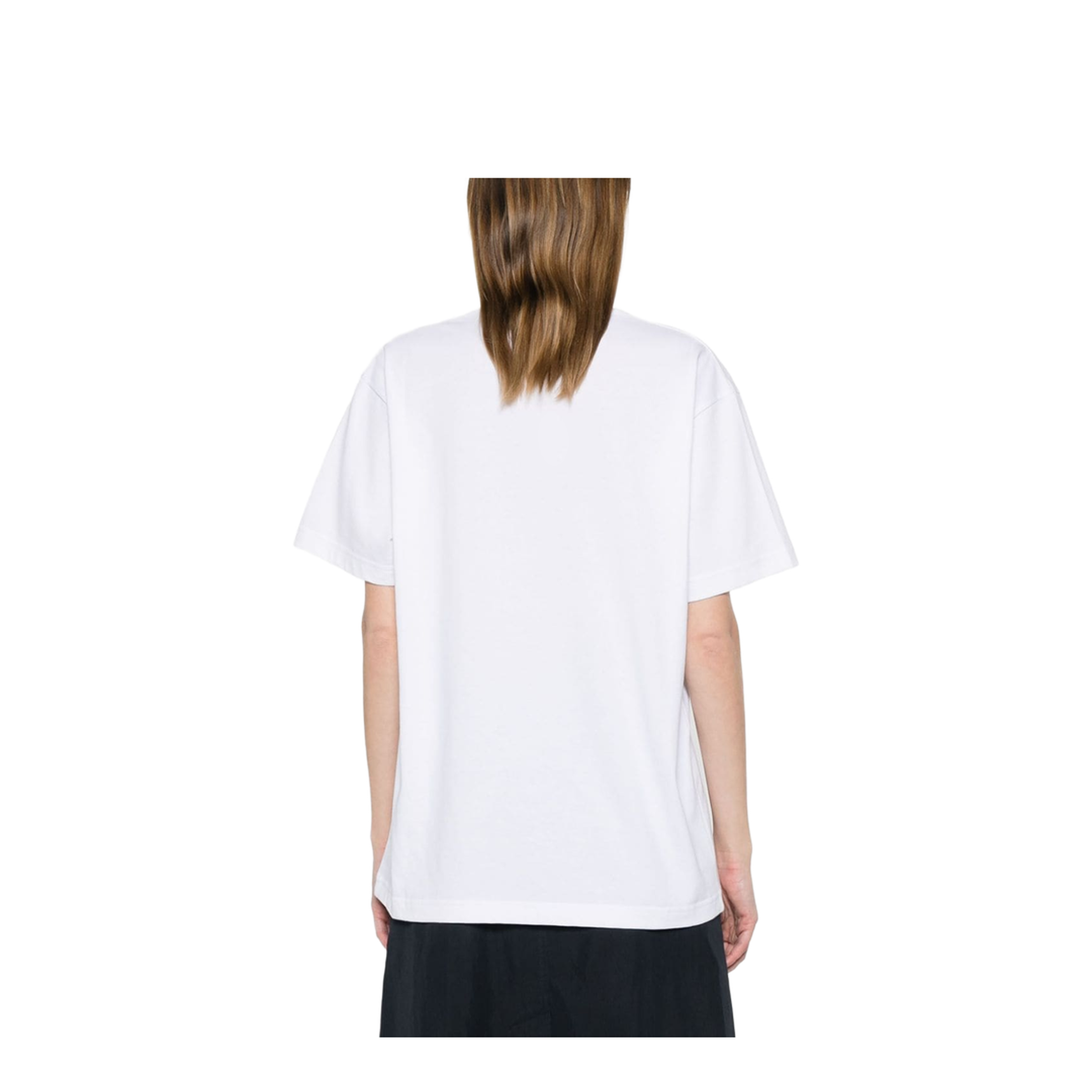 Printed Cotton Jersey T-Shirt in White - Image 4